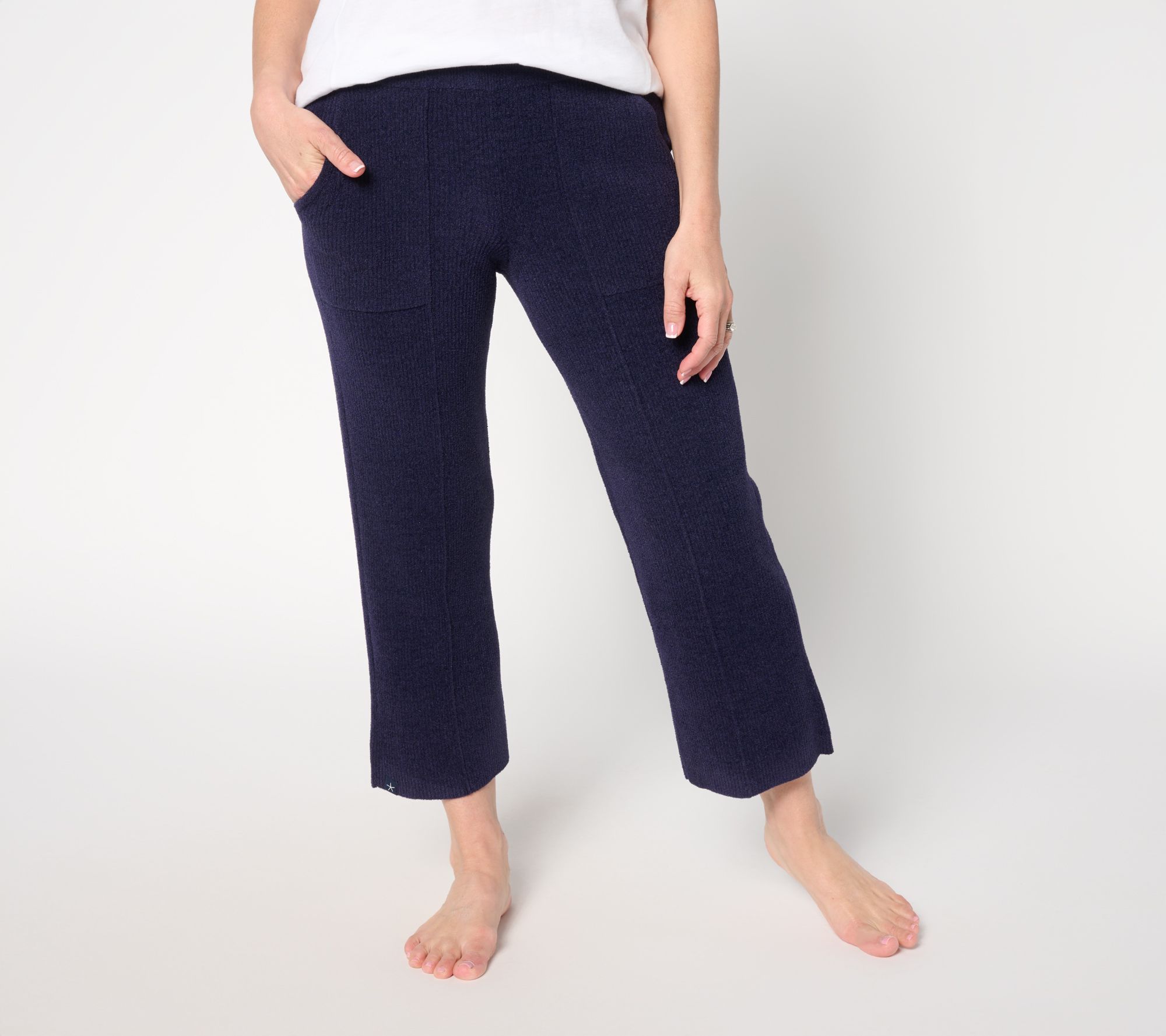 Barefoot Dreams Tall CozyChic Ultra Lite Ribbed Pintuck Crop Pant