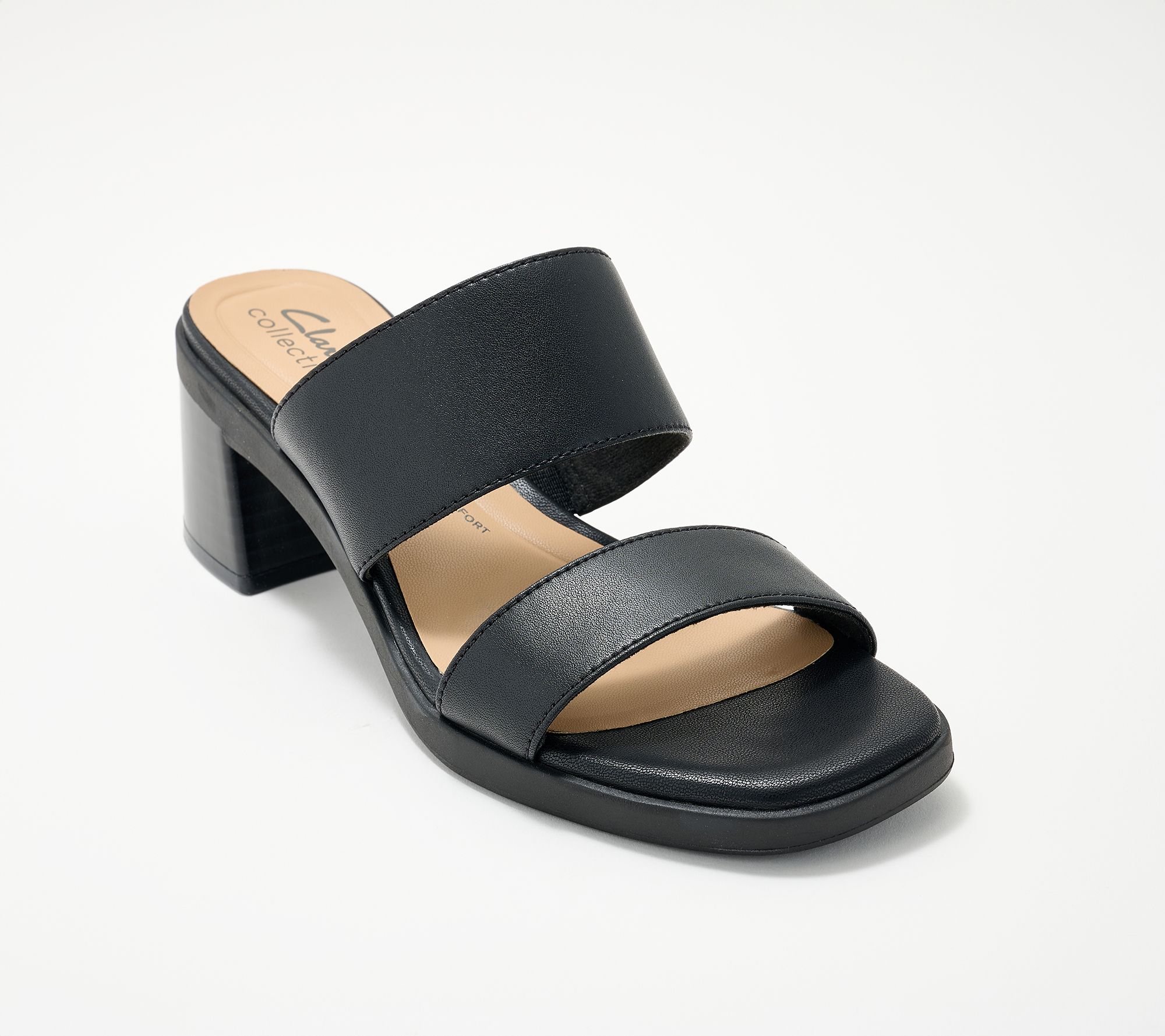 Clarks Collection Leather Heeled Sandals -Jaylan Dusk