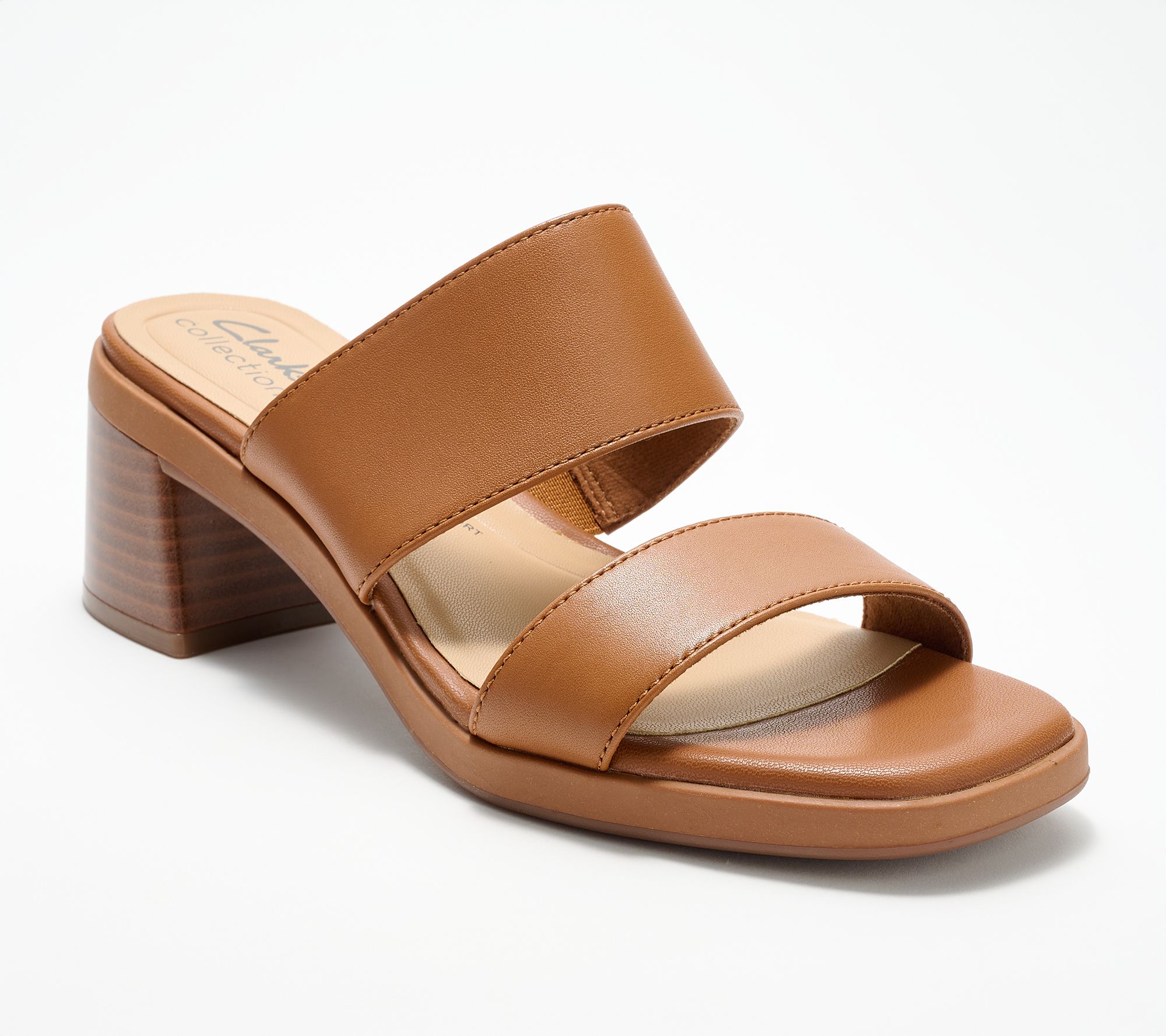 Clarks Collection Leather Heeled Sandals -Jaylan Dusk