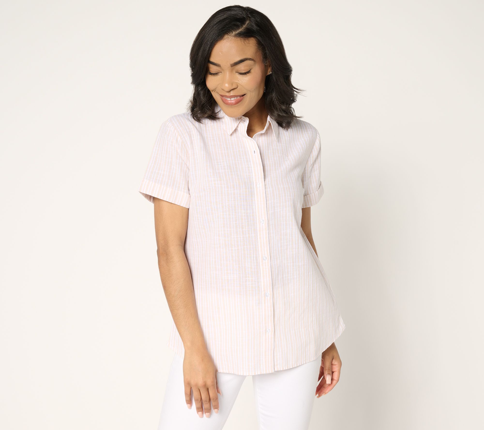 BEAUTIFUL by Lawrence Zarian 100% Cotton Short Sleeve Printed Shirt