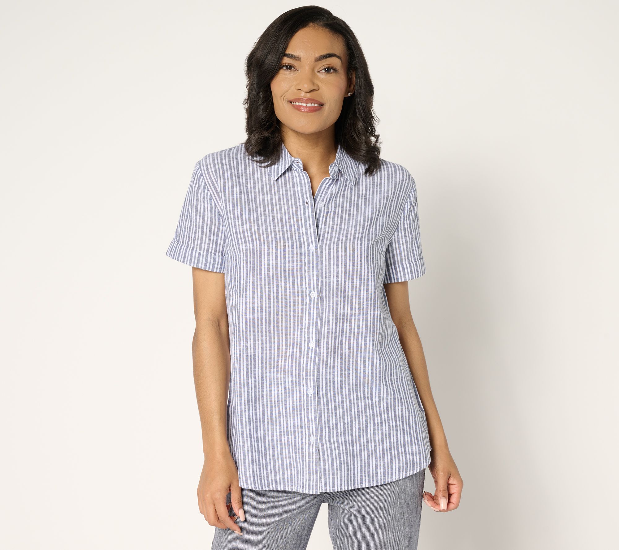 BEAUTIFUL by Lawrence Zarian 100% Cotton Short Sleeve Printed Shirt