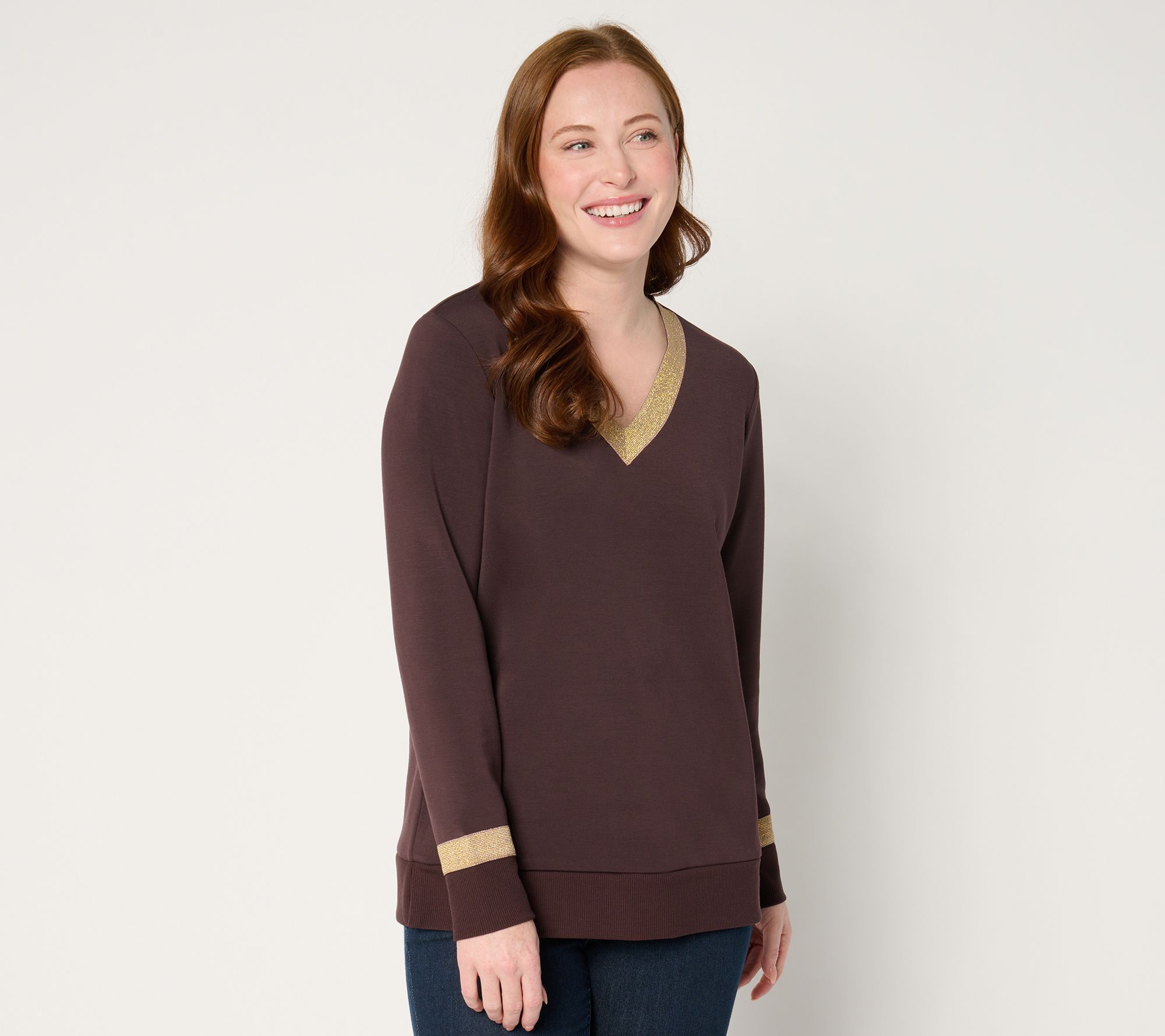 "As Is" Belle by Kim Gravel ScubaLuxe Everyday Shine Glam Top