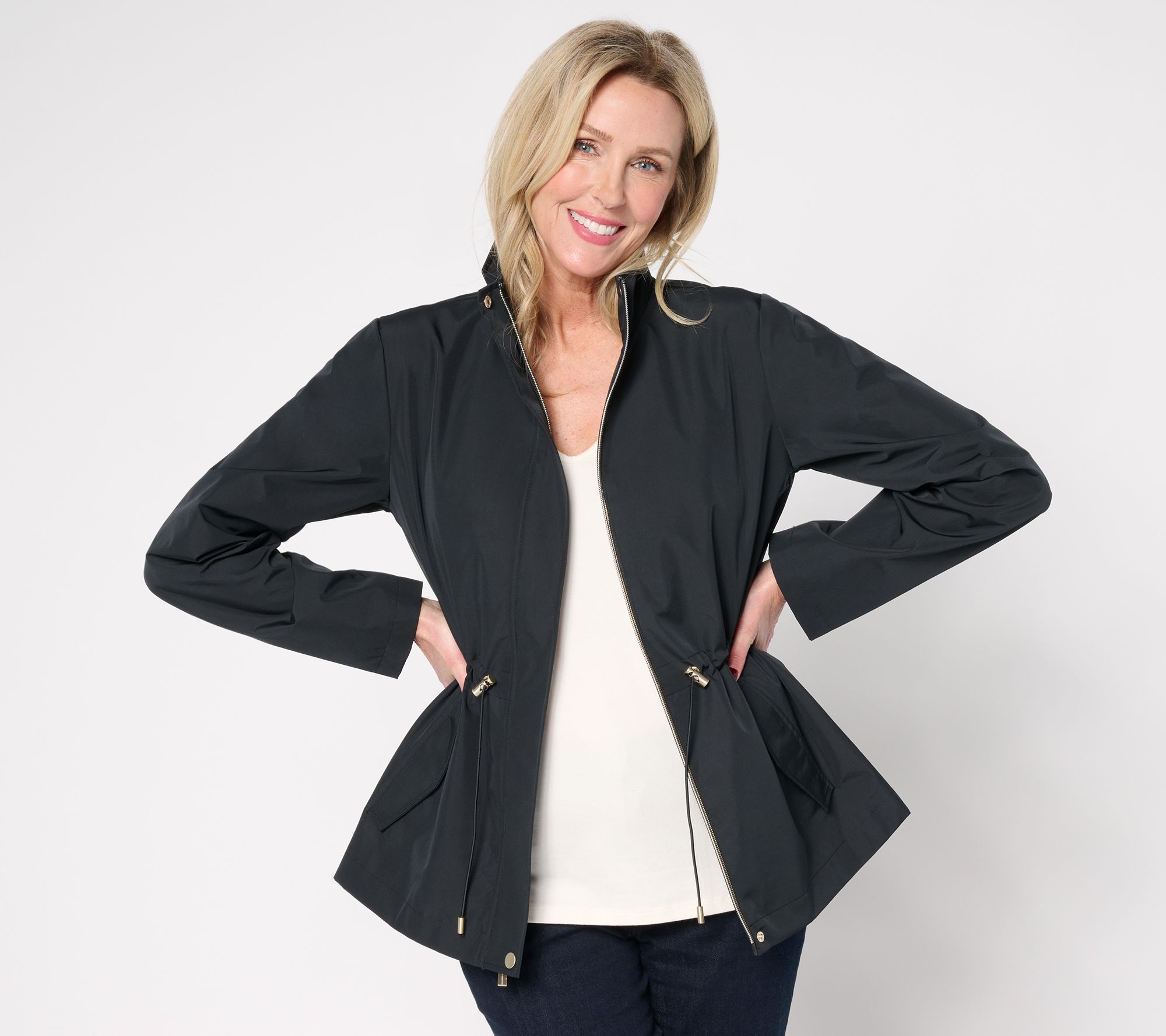 "As Is" Susan Graver Water Resistant Anorak Jacket