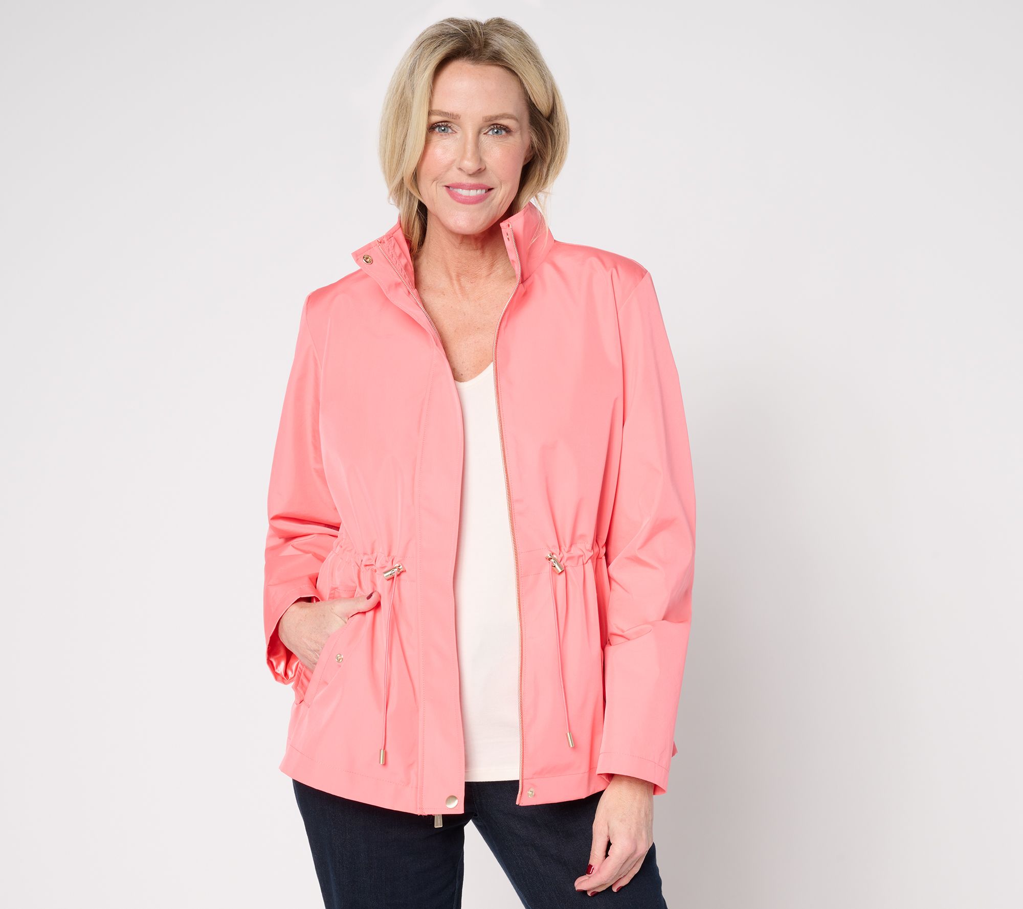 "As Is" Susan Graver Water Resistant Anorak Jacket