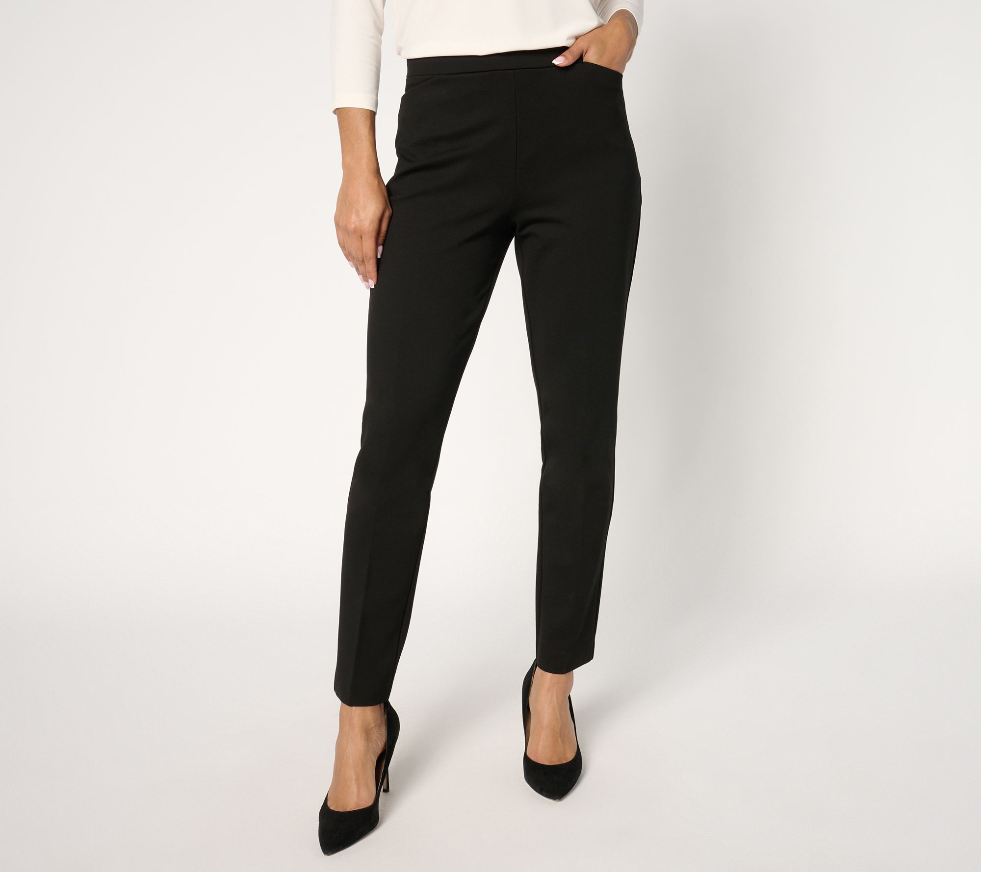 "As Is" Susan Graver Modern Essentials Pet Smart Ponte Pants