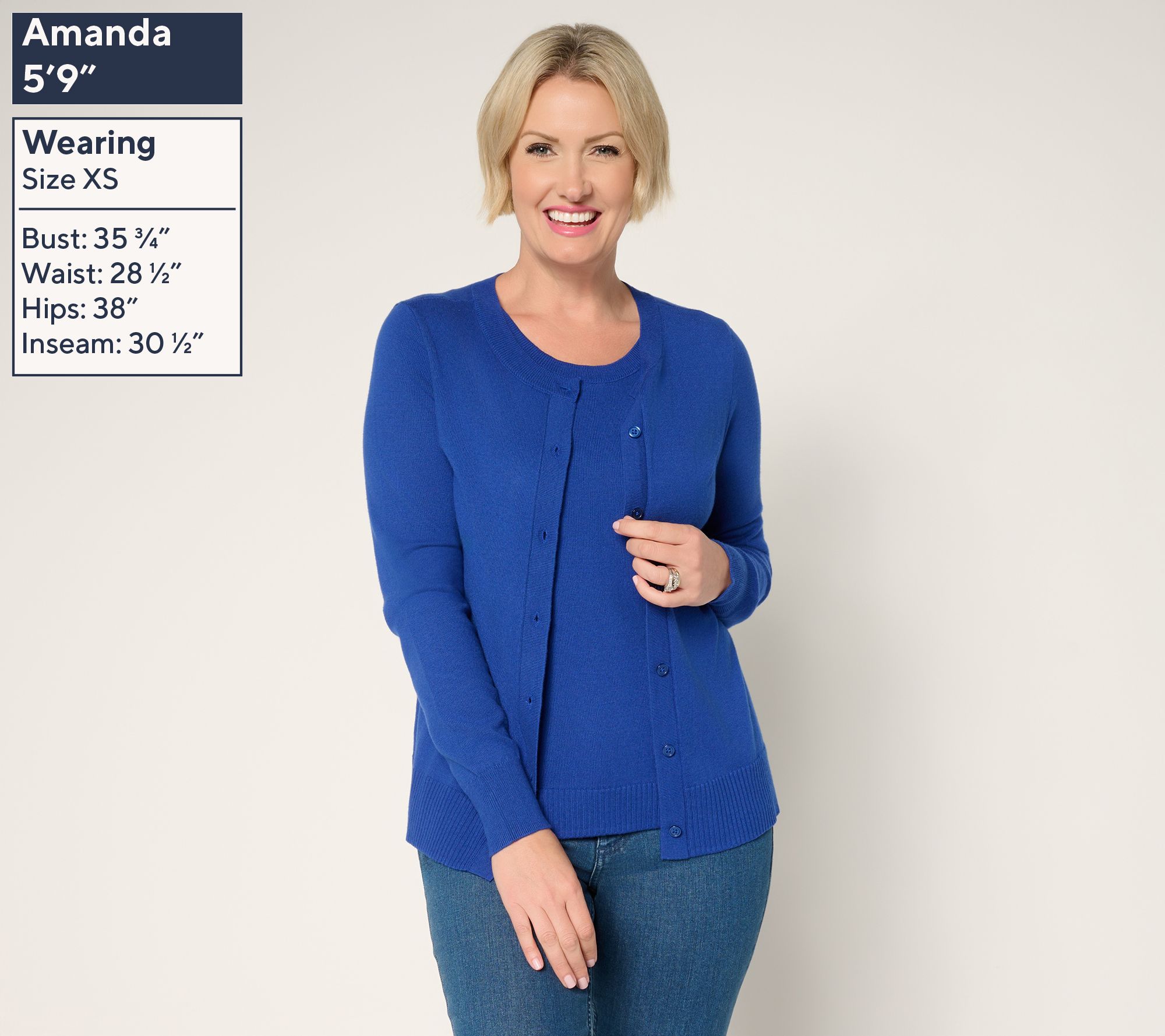 Denim & Co. Essentials Cardigan/Tank Sweater Twin Set - QVC.com