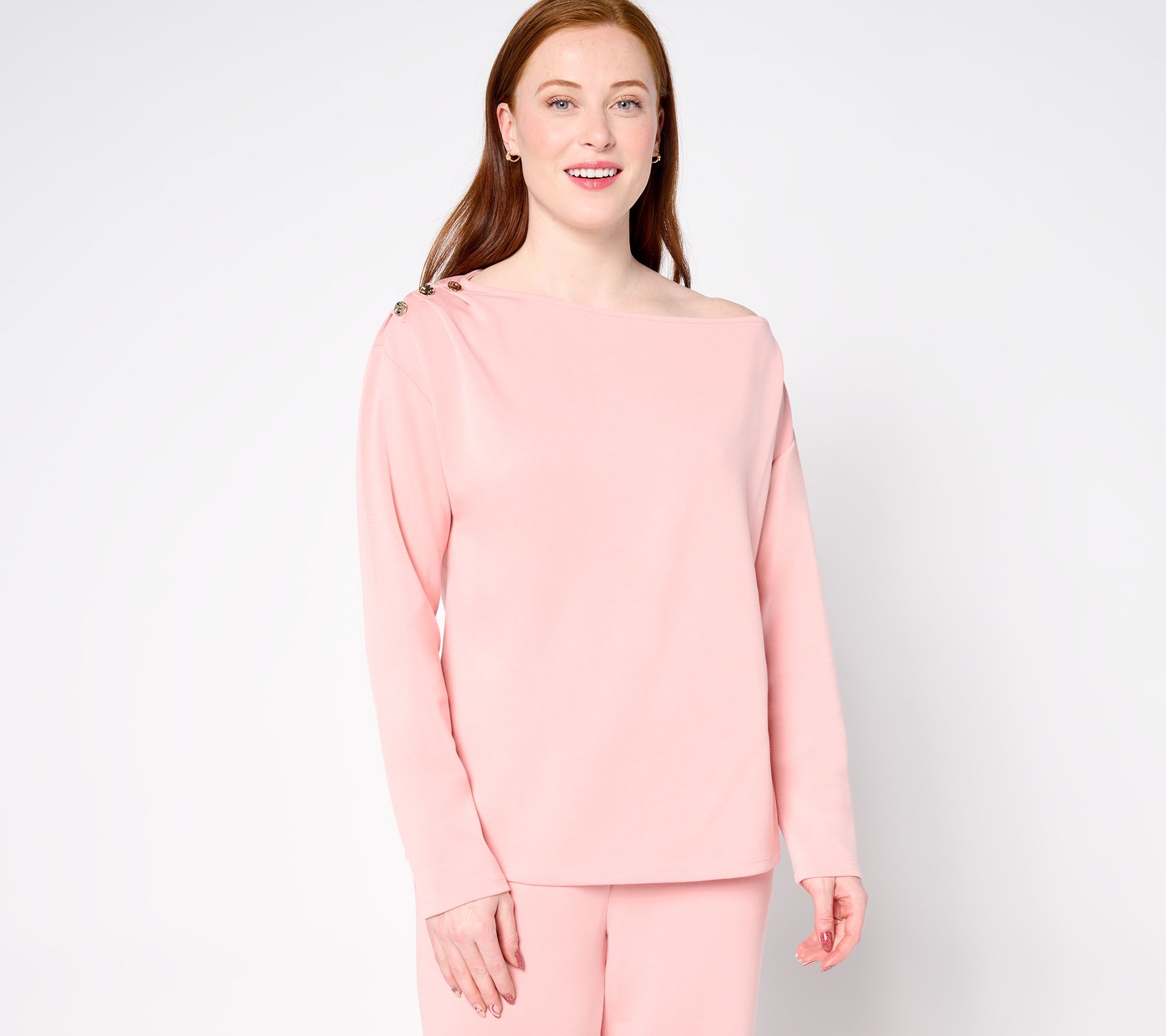 "As Is" BEAUTIFUL by Lawrence Zarian Asymmetric Boatneck Top