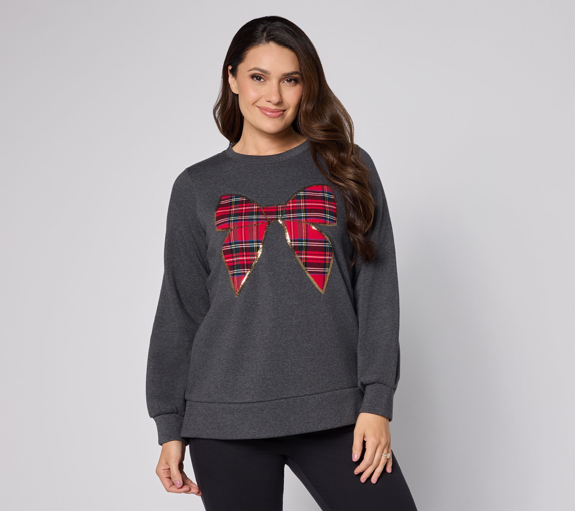 Jingle Belles by Kim Gravel Totally Tartan Holiday Sweatshirt