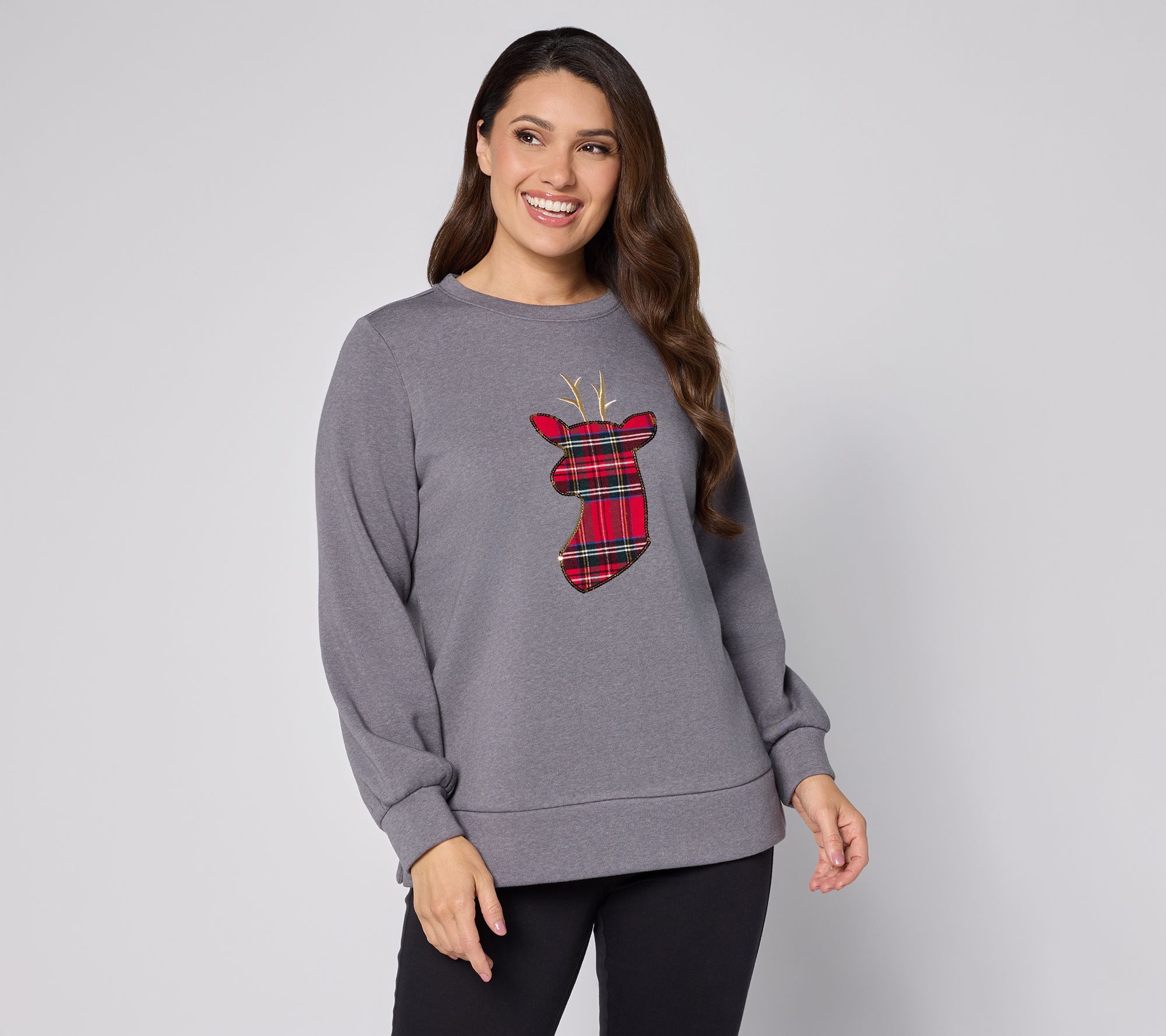 Jingle Belles by Kim Gravel Totally Tartan Holiday Sweatshirt