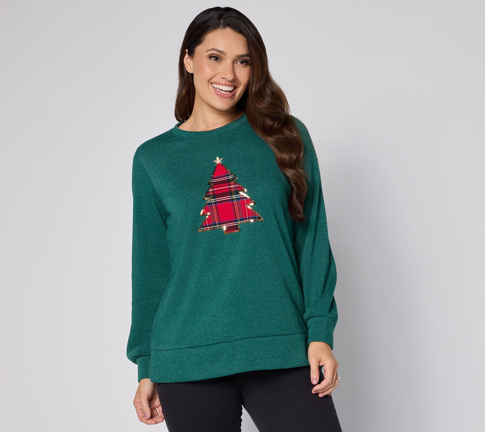 Jingle Belles by Kim Gravel Totally Tartan Holiday Sweatshirt