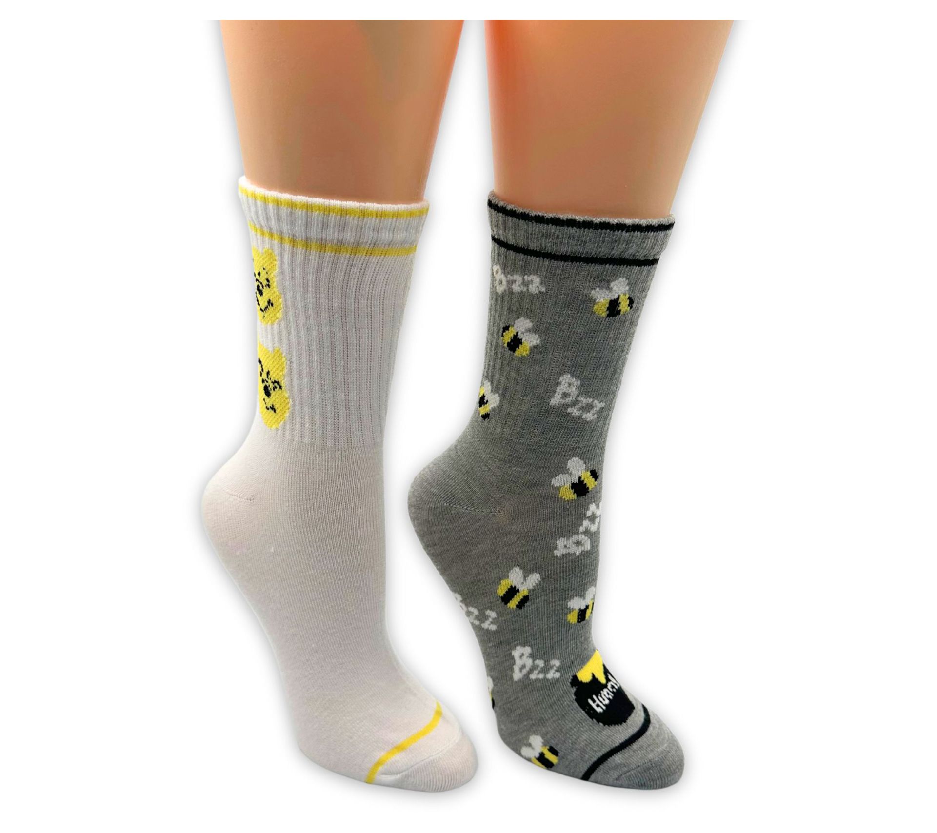 Winne the Pooh Ladies' Set of 2 Ribbed Mid Crew Socks