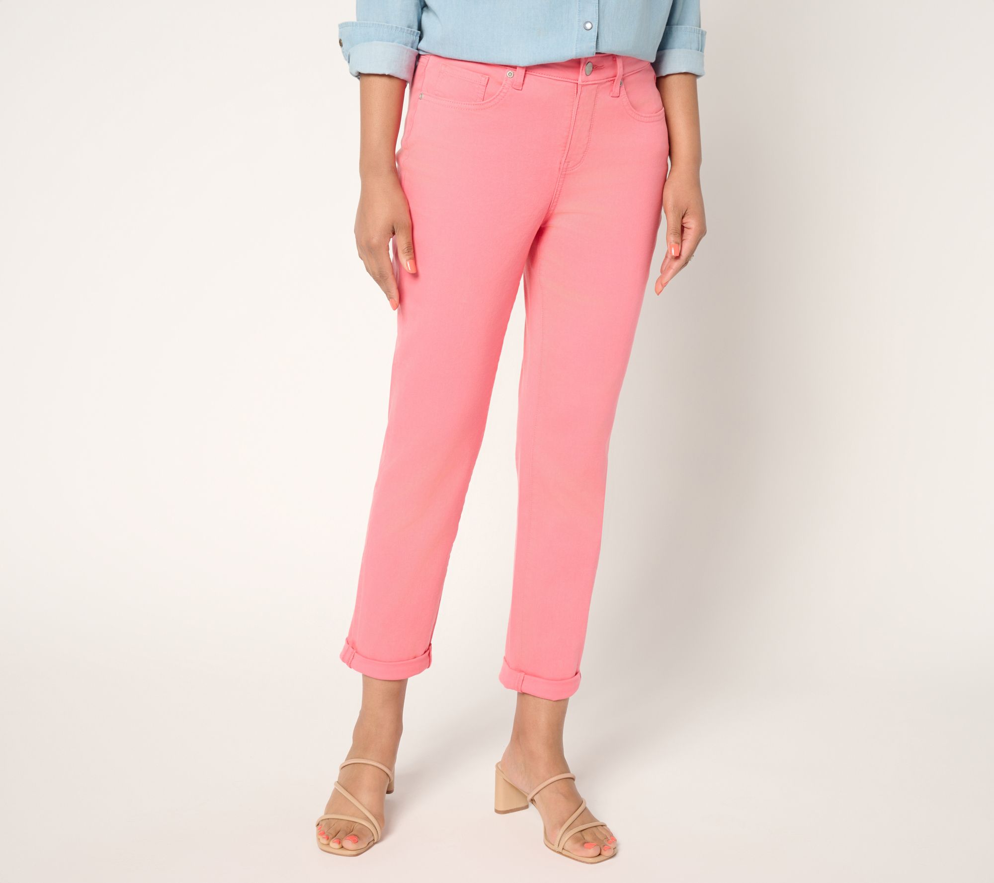 "As Is" NYDJ Petite Margot Cuffed Girlfriend Jean