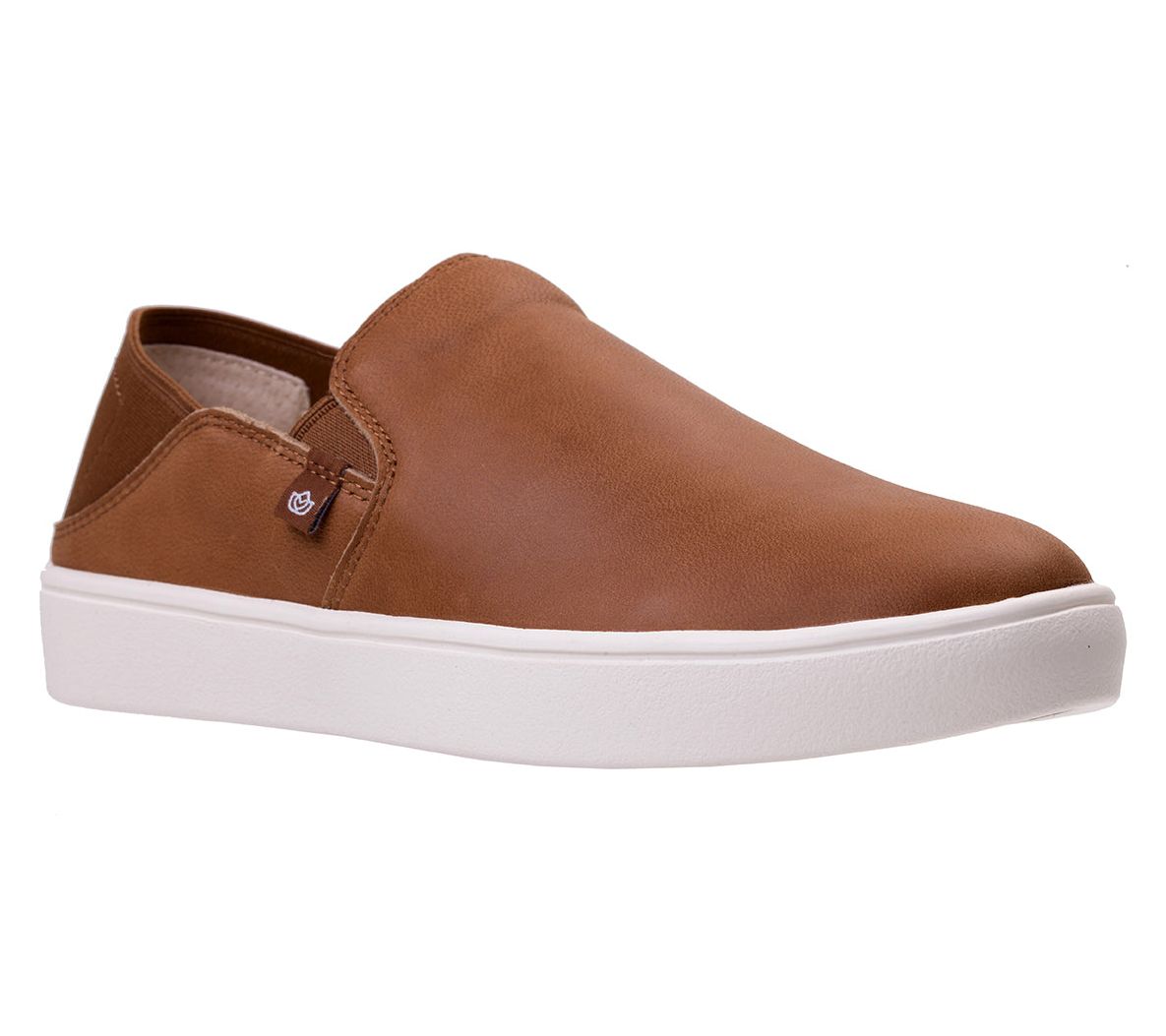  Spenco Orthotic Leather Slip-On Sneakers - Saylor