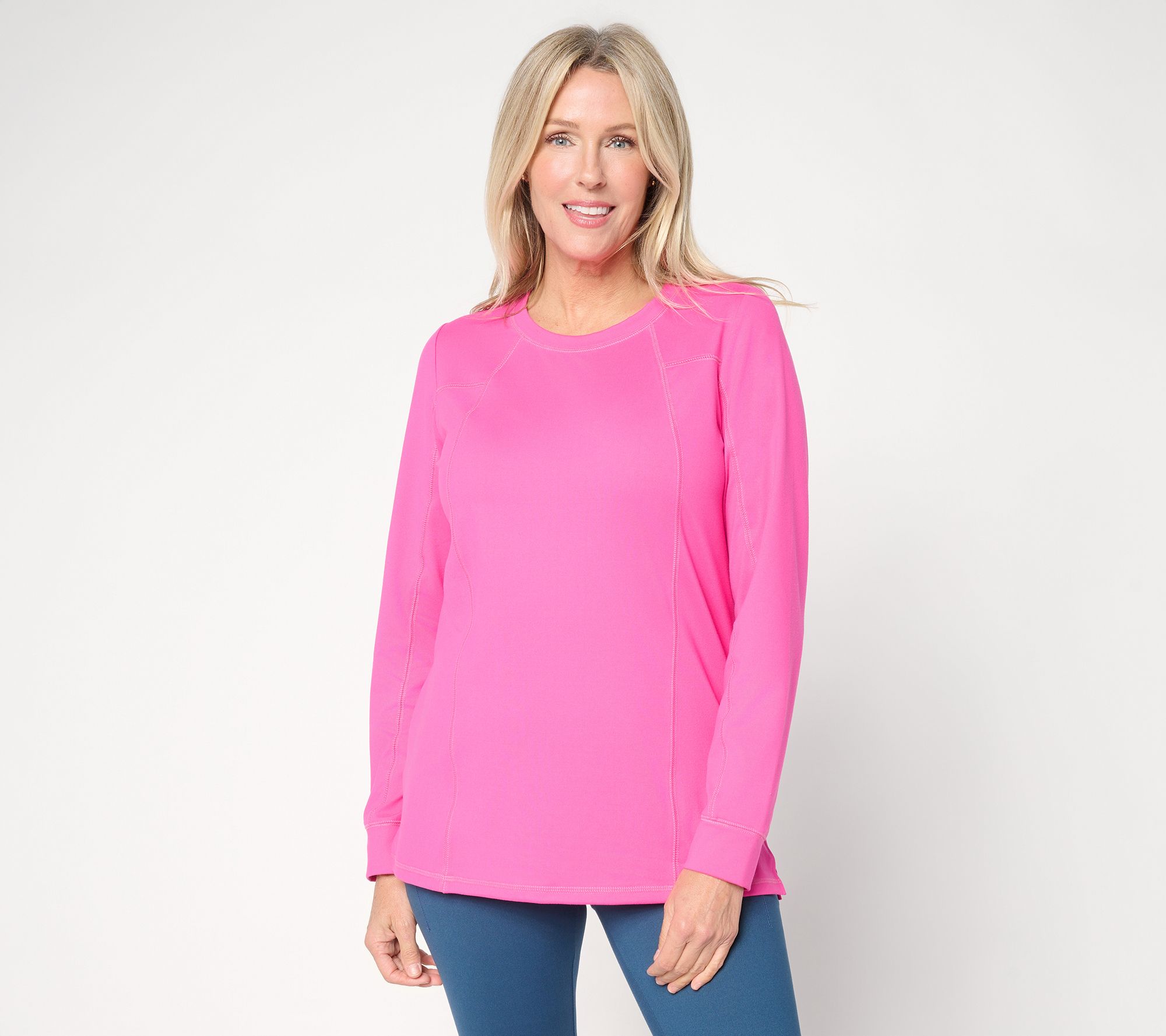  Belle Body by Kim Gravel Athletic Jersey Long Sleeve Topstitch Top