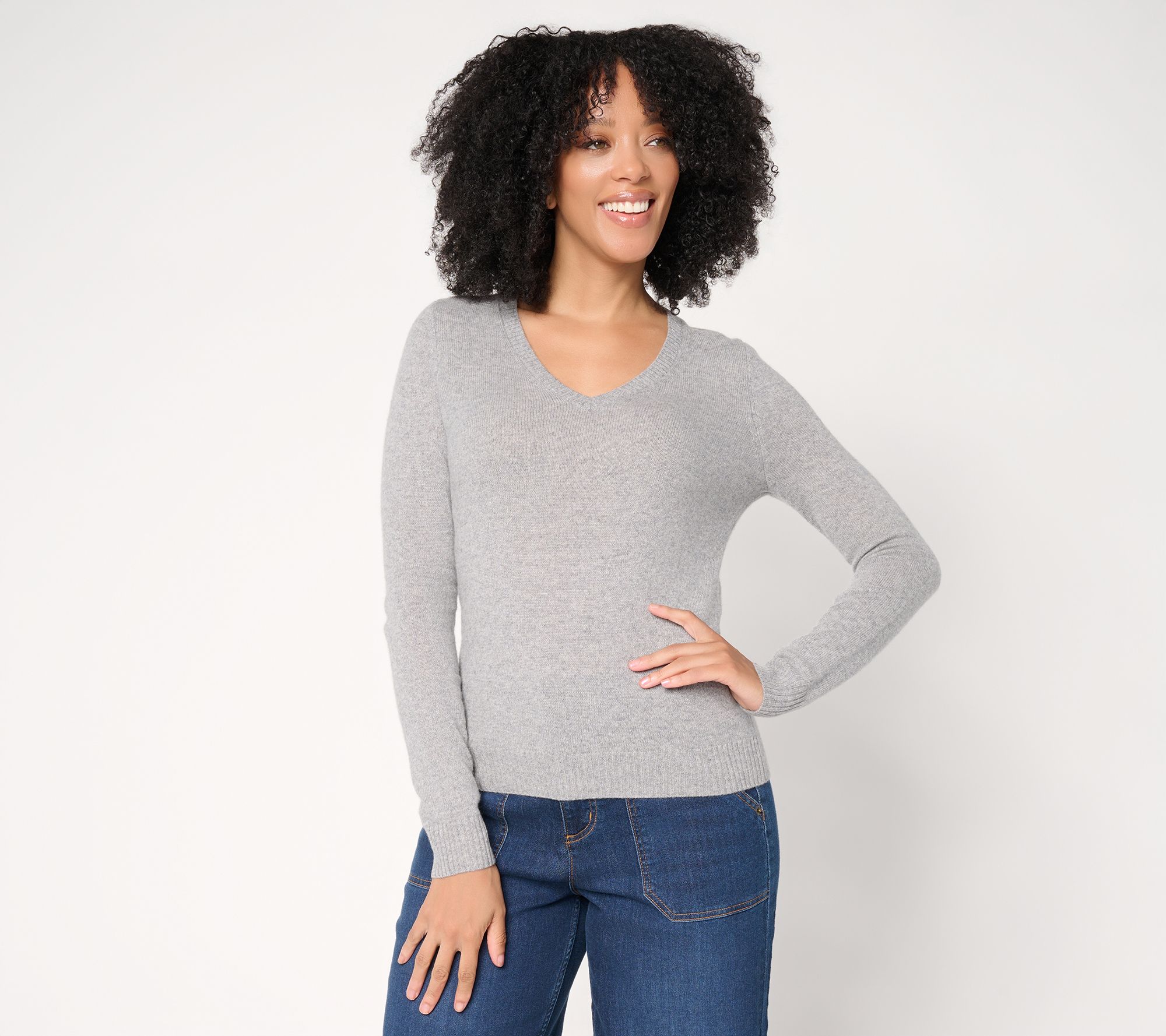 Naadam The Soft Collection 100% Cashmere V-Neck Sweater