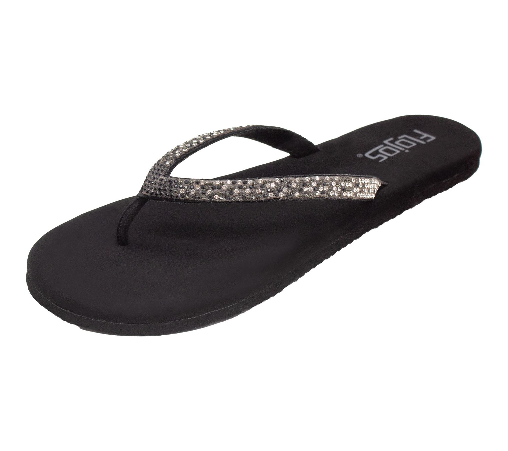 Flojos Rhinestone Strap Thong Sandal - Spark