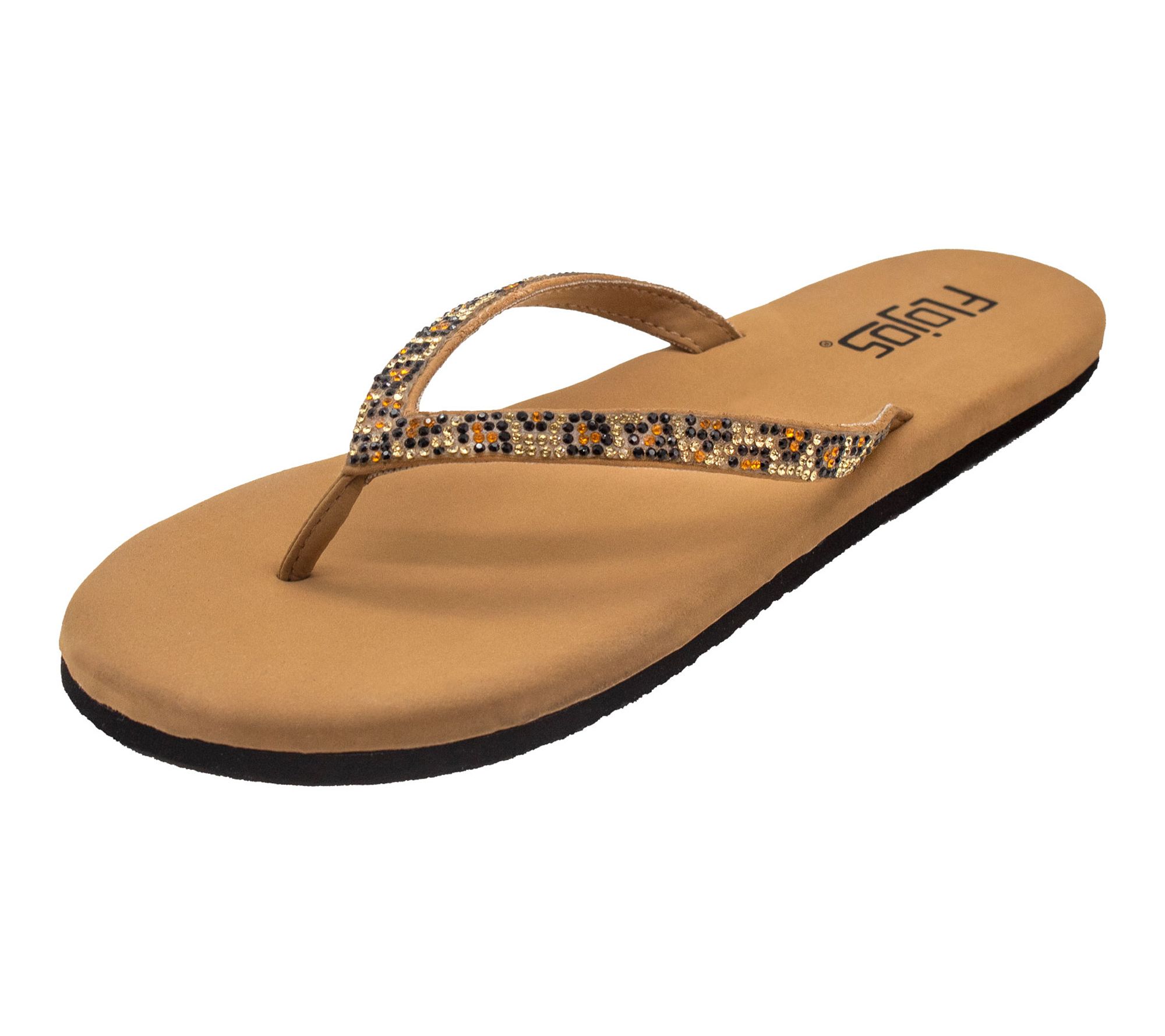 Flojos Rhinestone Strap Thong Sandal - Spark