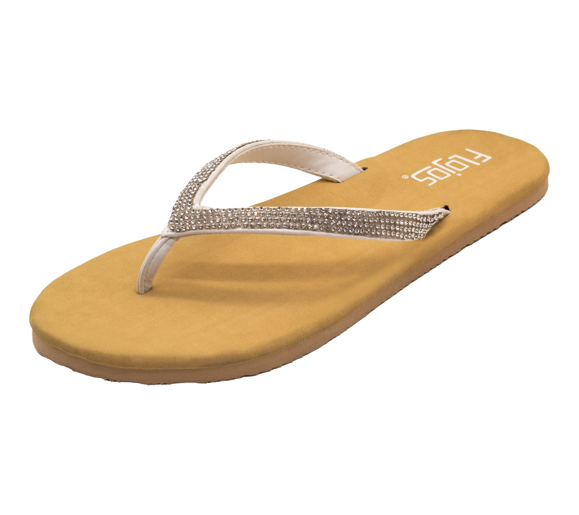 Flojos Rhinestone Strap Thong Sandal - Spark