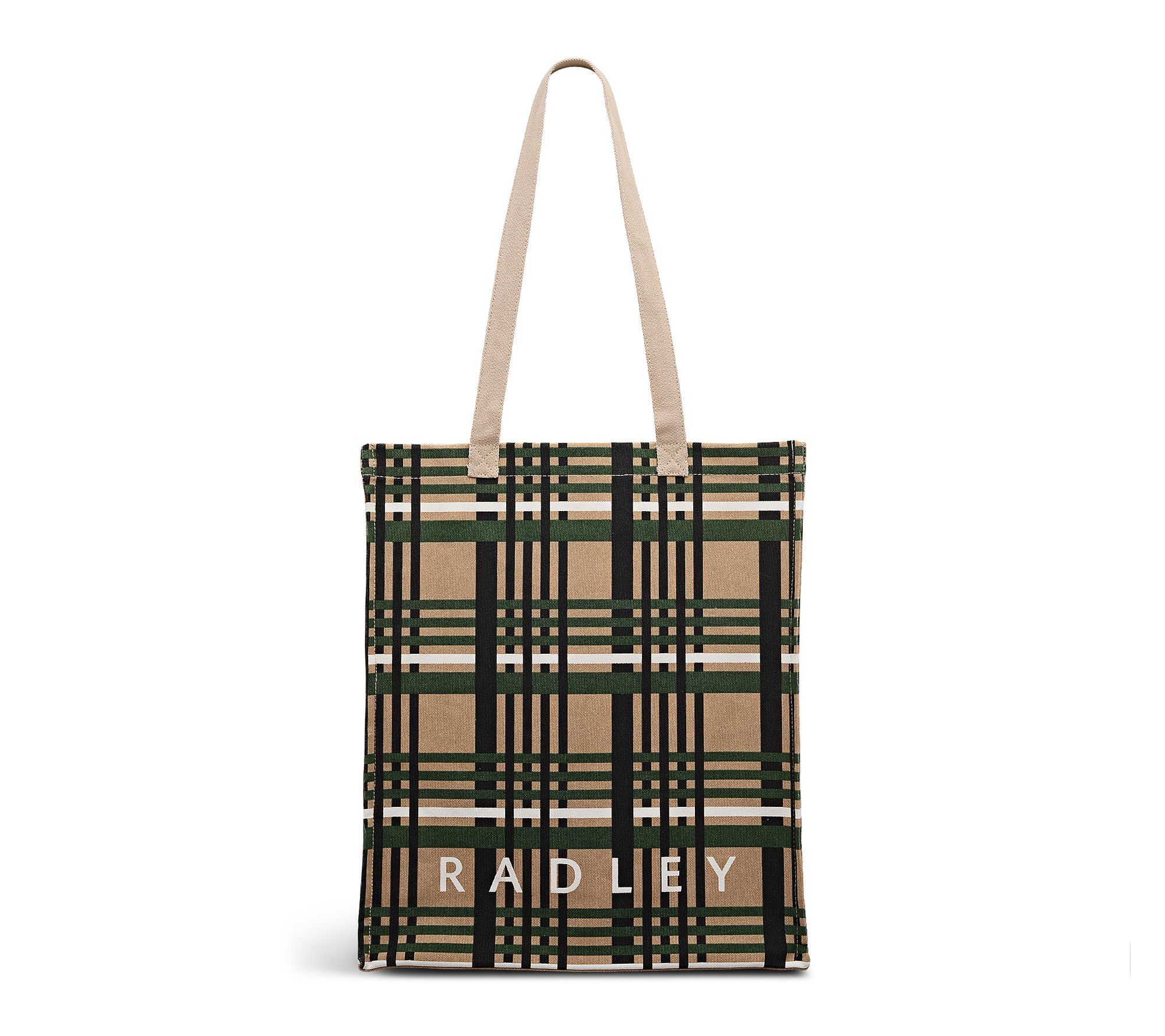 Radley Check Medium Canvas Open Top Tote