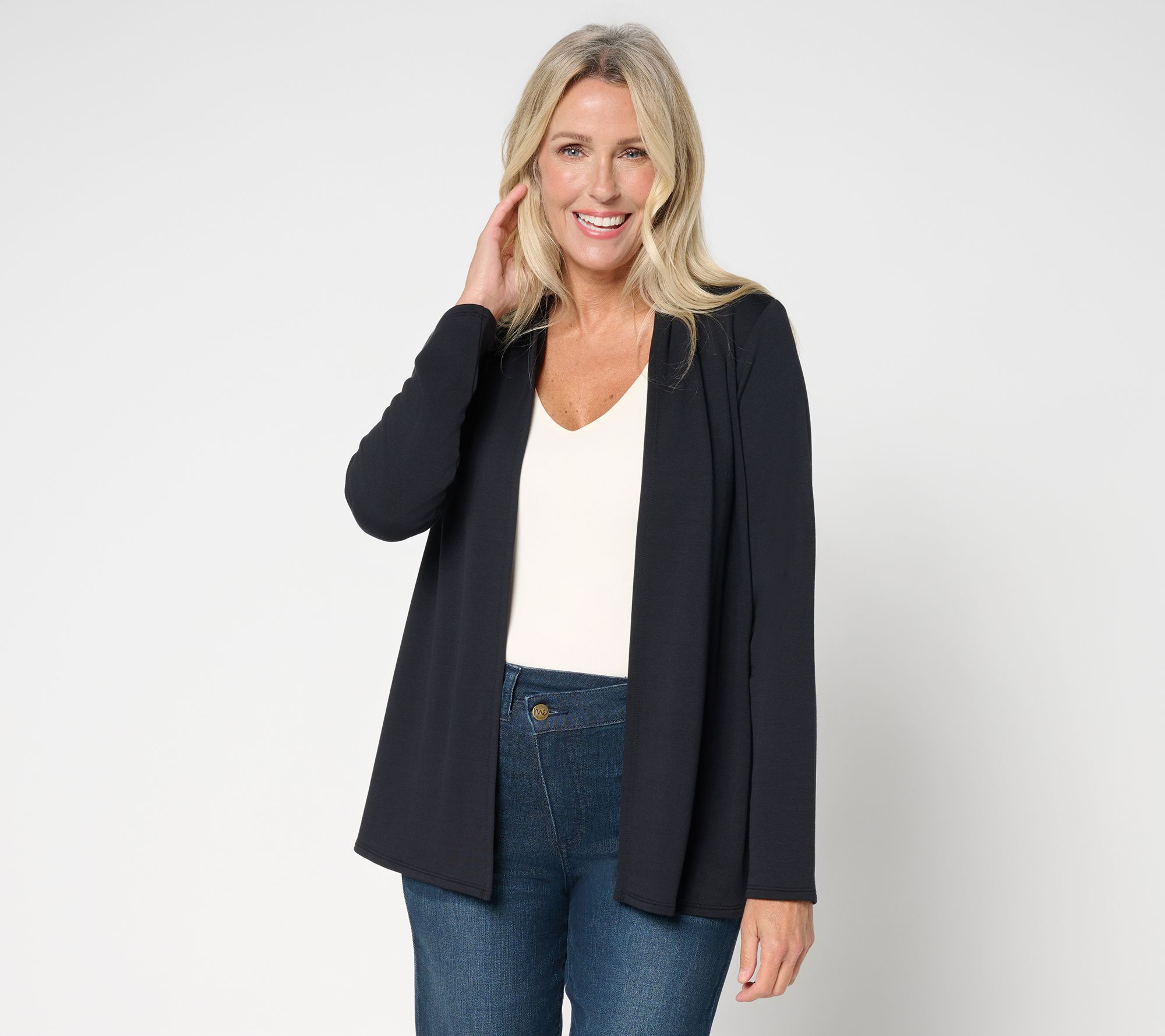 "As Is" Brandis Dress Out Loud Acquitted Knit Open Front Cardigan