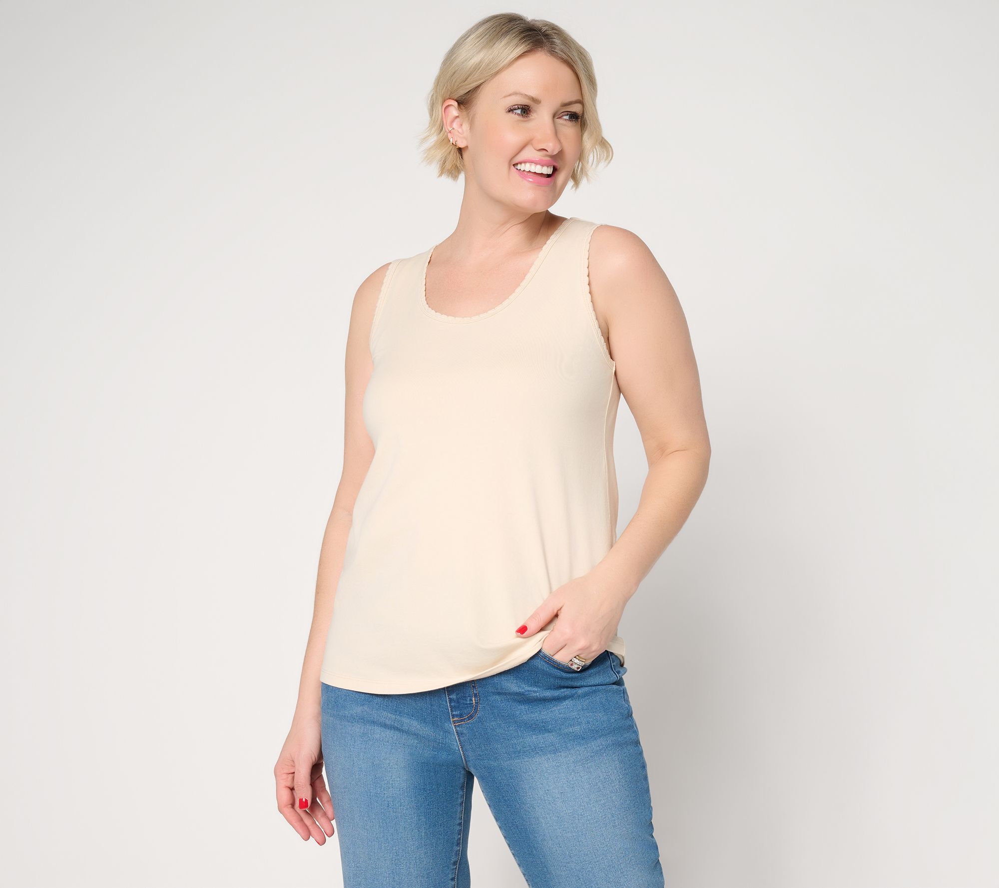 Ree by the Pioneer Woman Essentials Cotton Modal Knit Tank Top