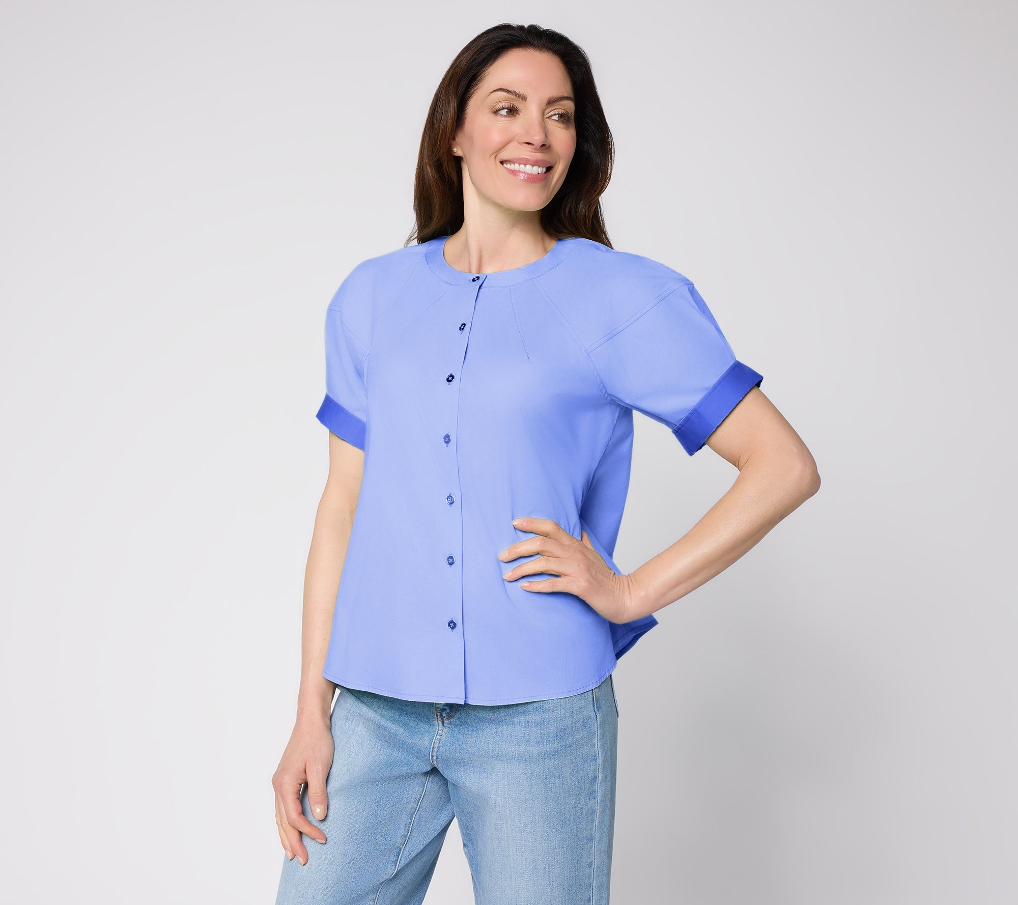 RM Studio x Rebecca Minkoff Stretch Poplin Sculpted Shirt