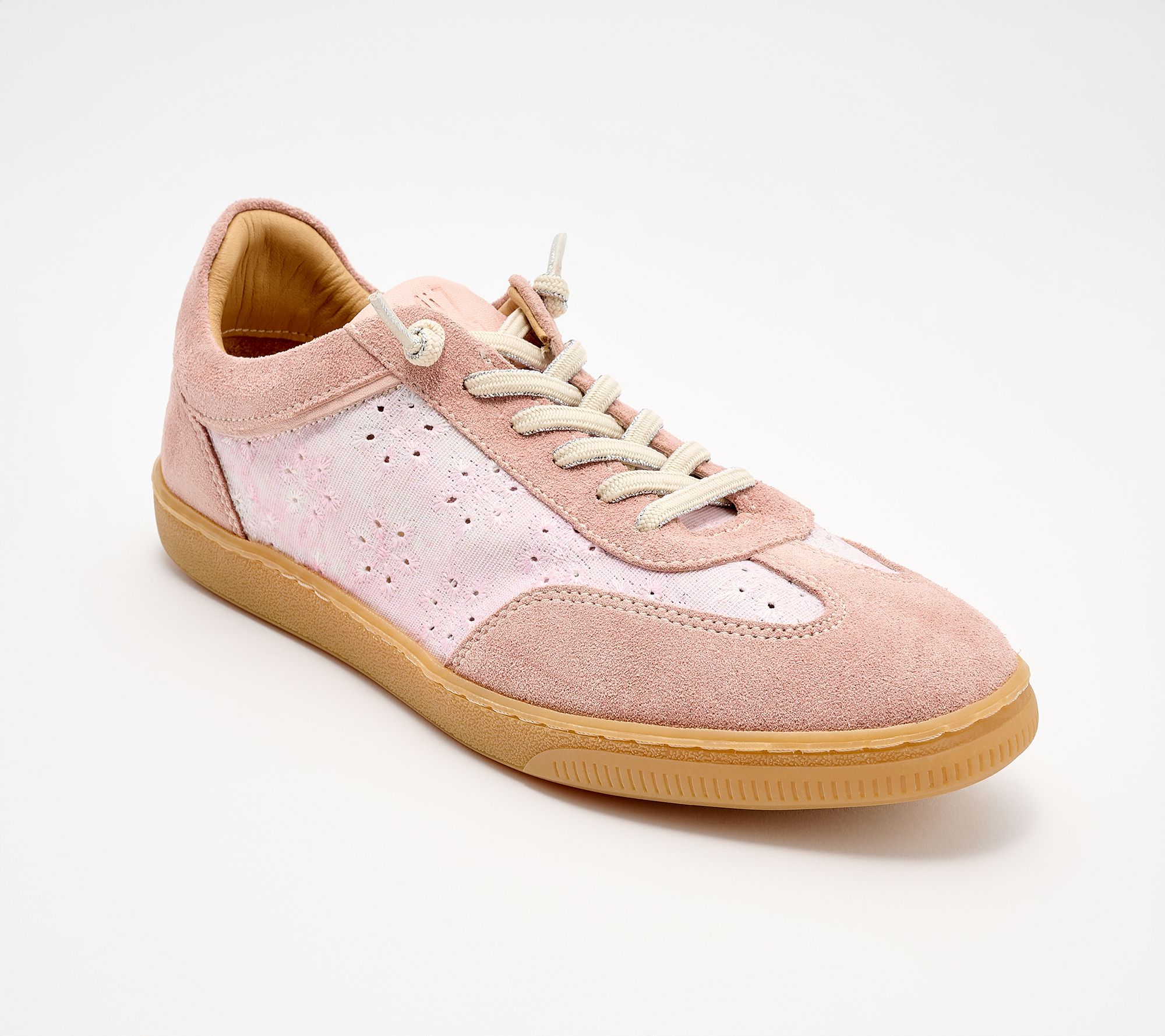 Miz Mooz Suede and Eyelet Casual Sneakers - Rosie