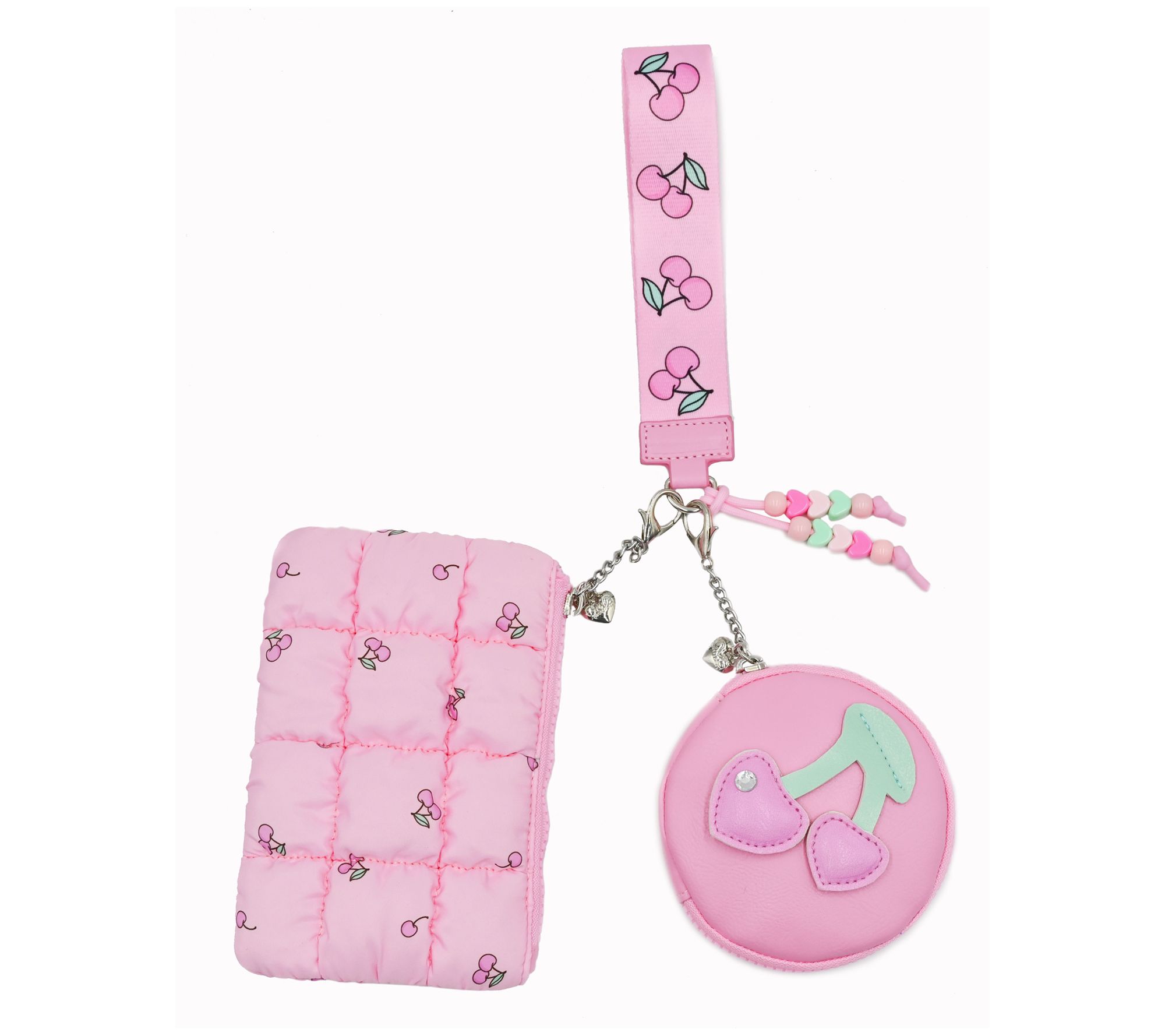 OMG Accessories Double Coin Wristlet with Key Ring