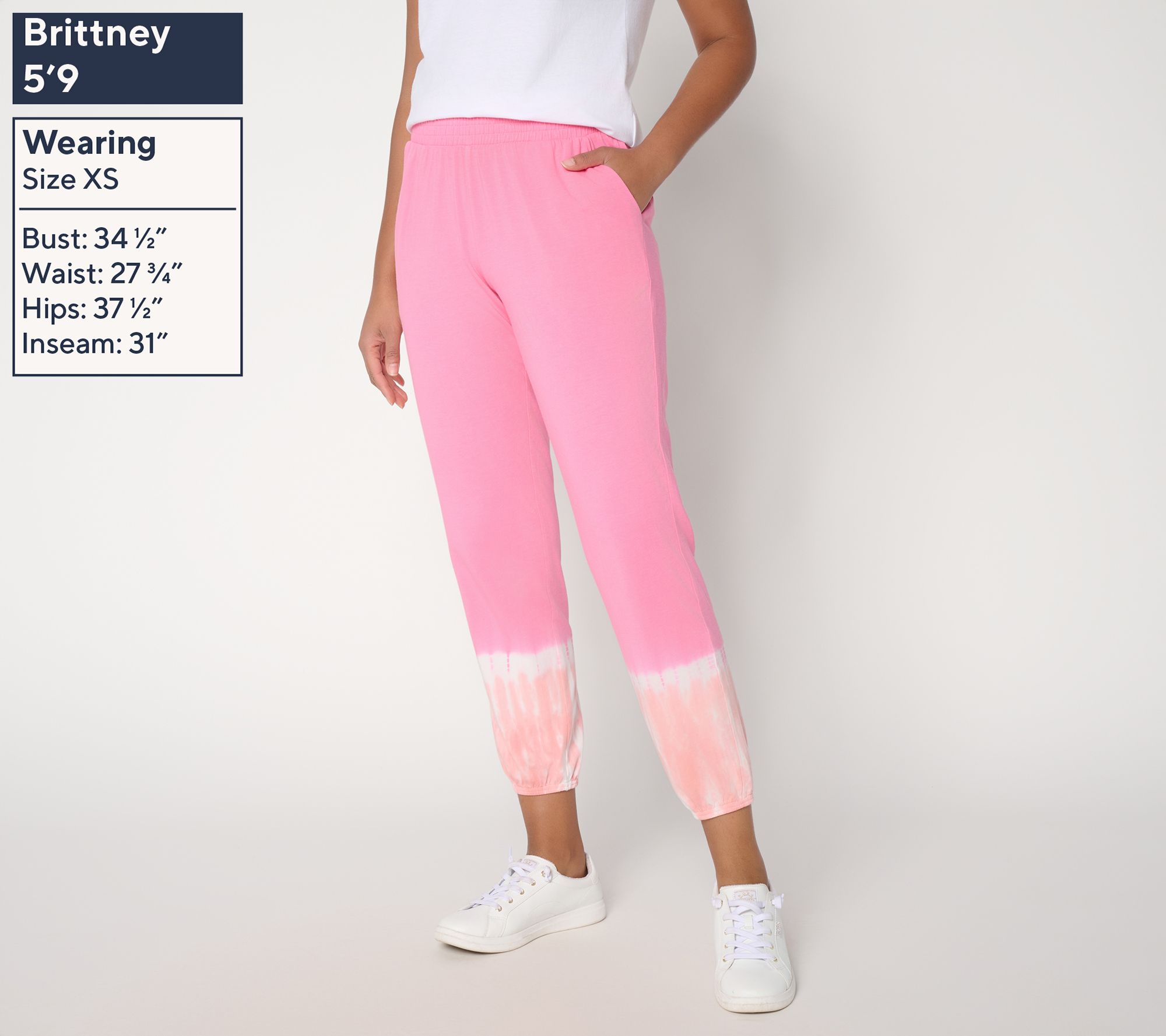 Anybody Regular Cozy Knit Jersey Tye Dye Jogger - QVC.com