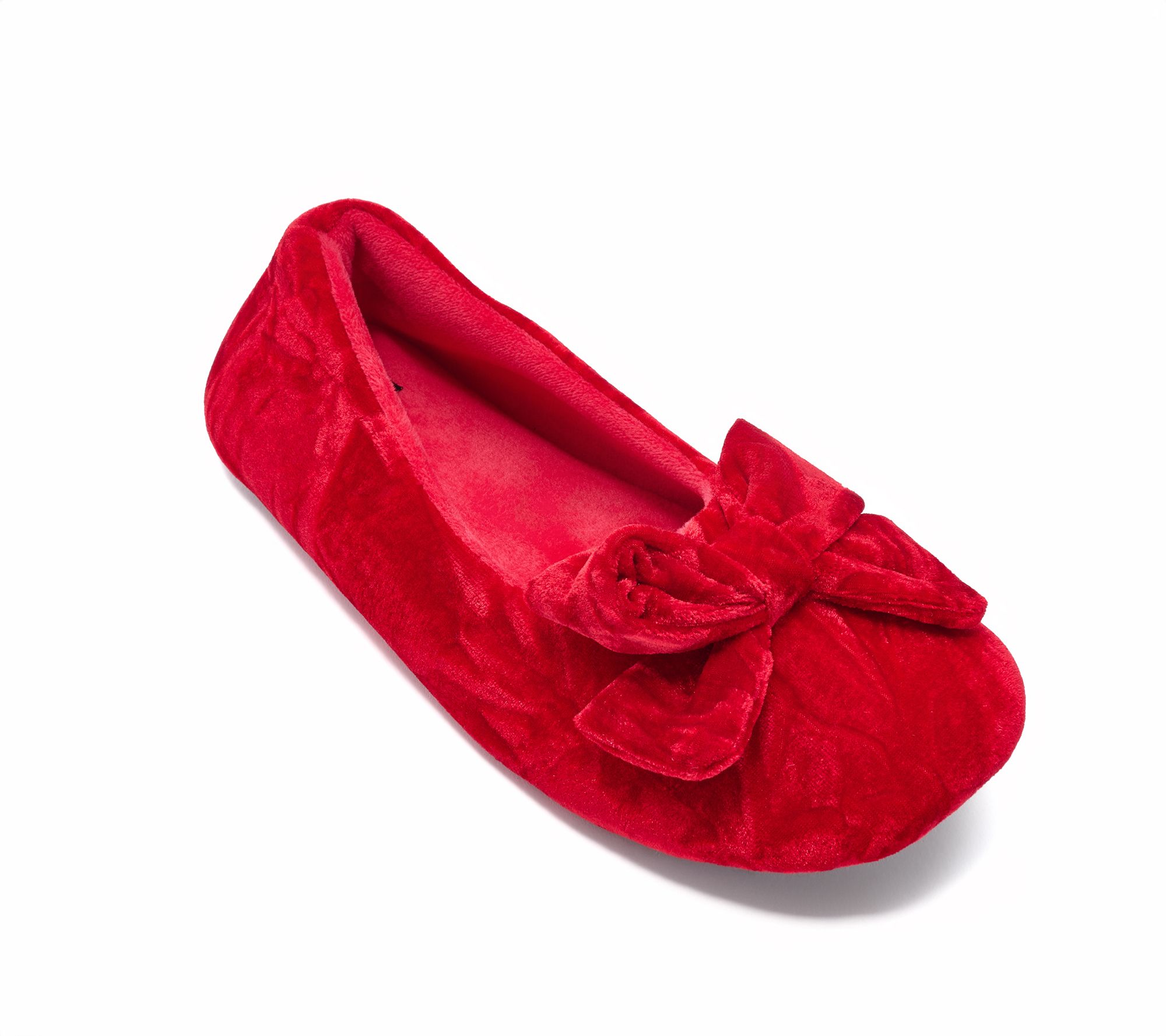 "As Is" MUK LUKS Crushed Velvet Ballerina Slipper