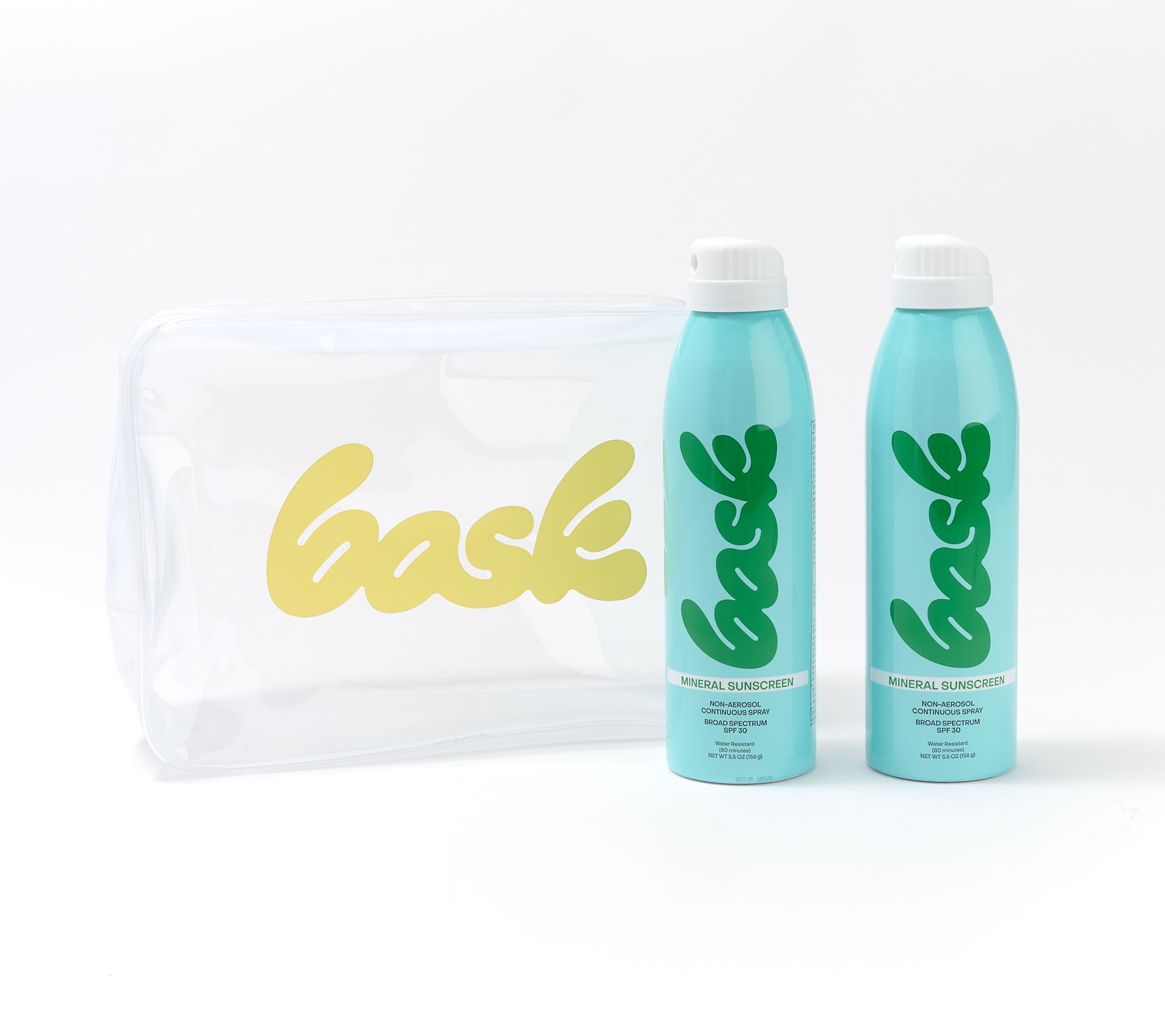Bask Suncare 5.5oz Mineral Non Aerosol Spray Duo w/ Travel Bag