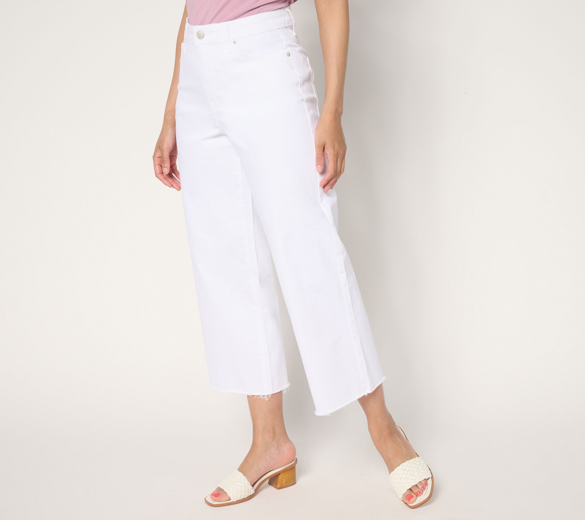 "As Is" Me by Jennie Garth Regular Dodge White Denim Crop Pant