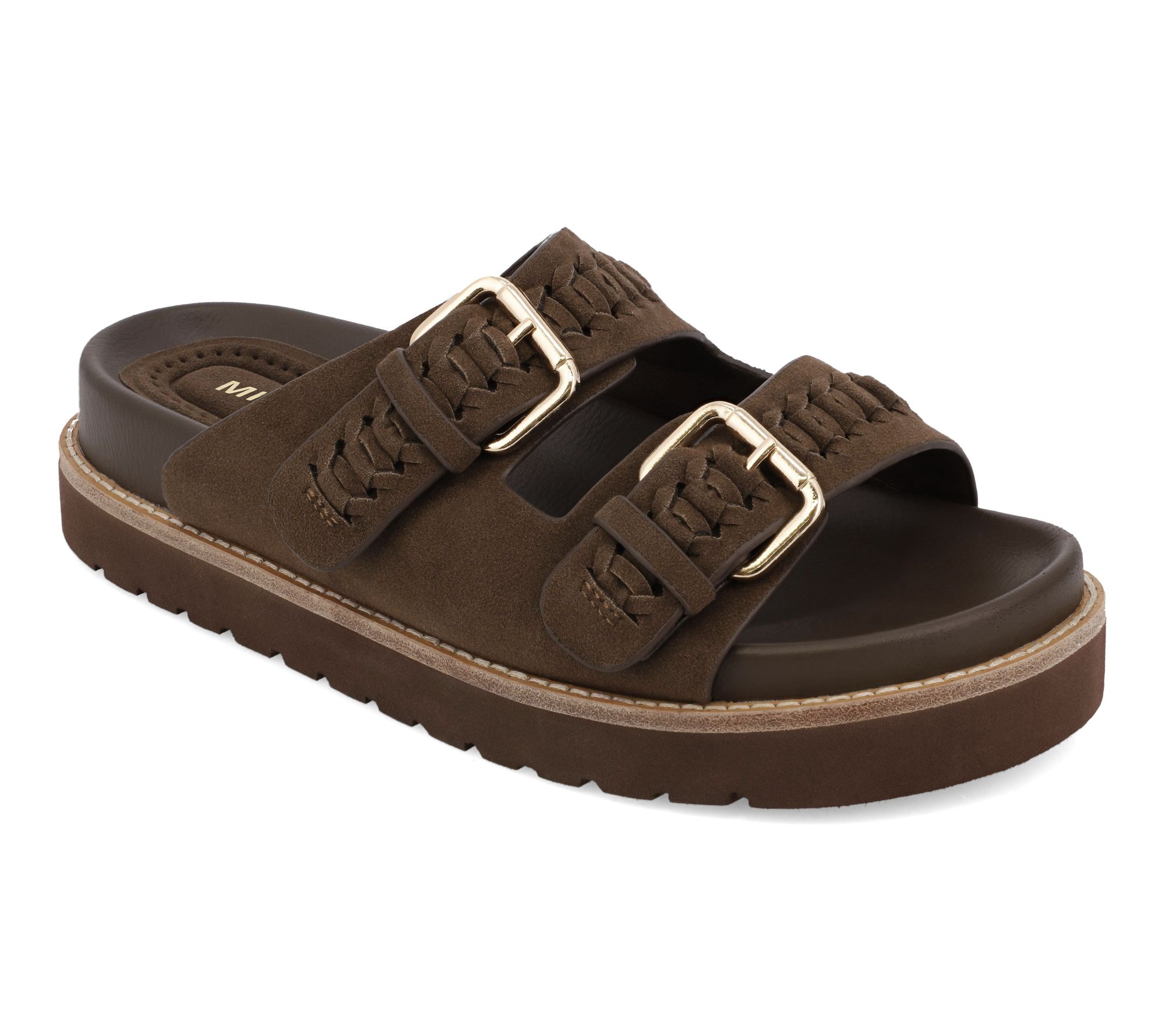 MIA Double Buckle Slide Sandals - Marley
