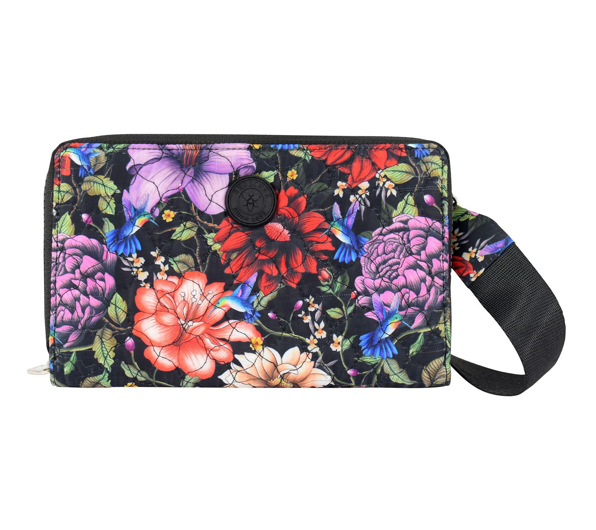 Anuschka Wanderlust Quilted Fabric Organizer Crossbody
