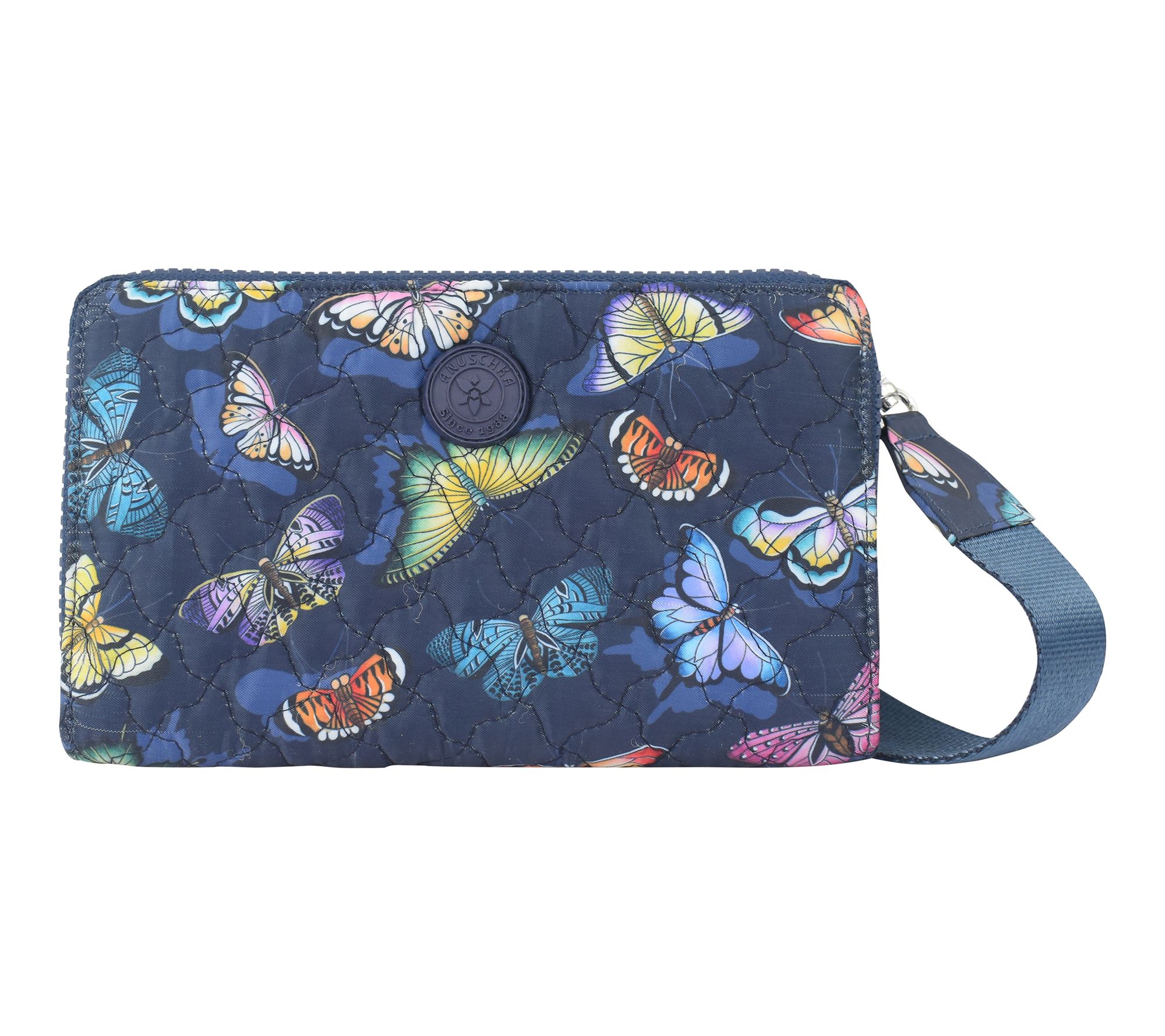 Anuschka Wanderlust Quilted Fabric Organizer Crossbody