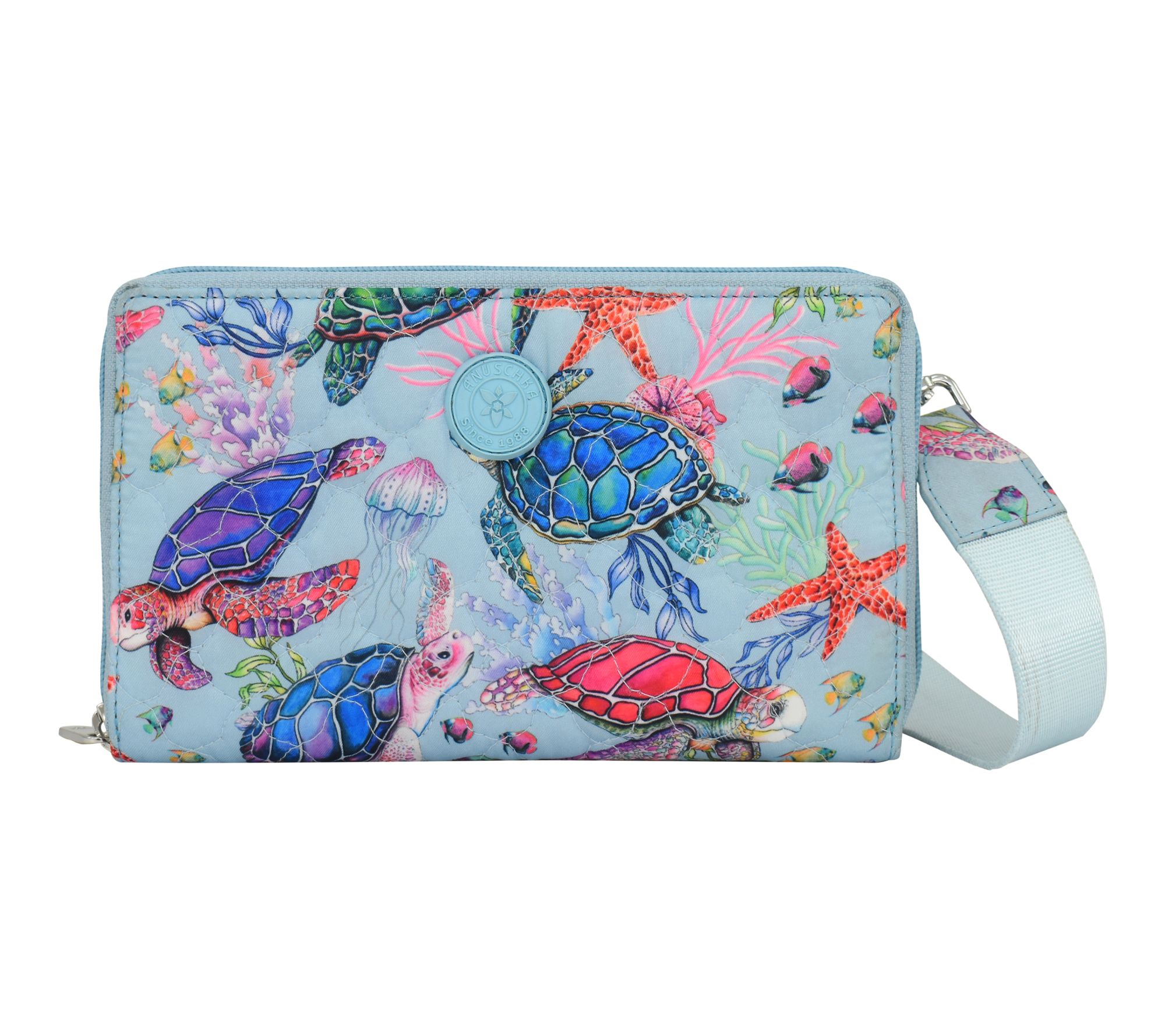 Anuschka Wanderlust Quilted Fabric Organizer Crossbody