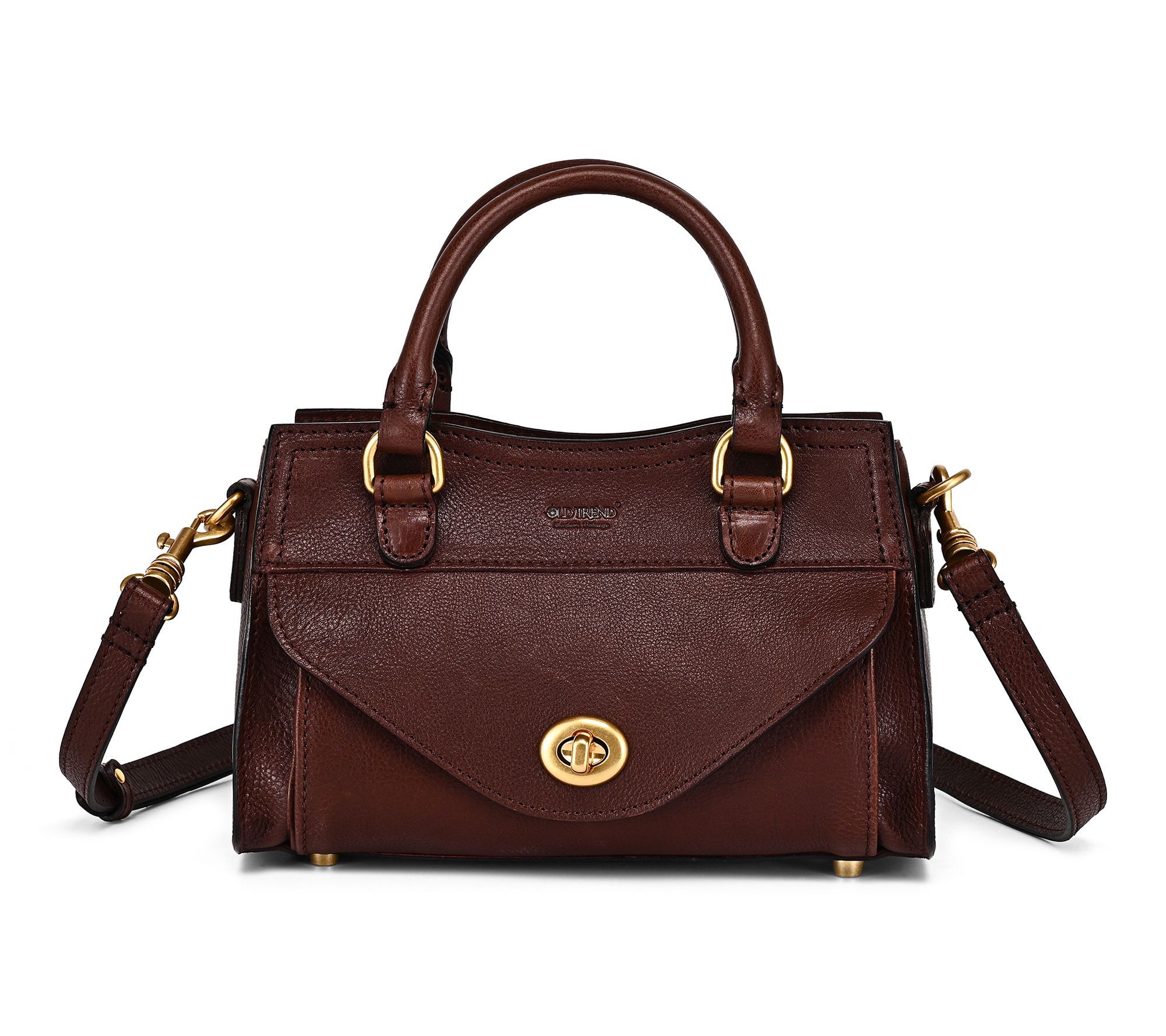 Old Trend Lockwood Small Structured Leather Satchel | QVC