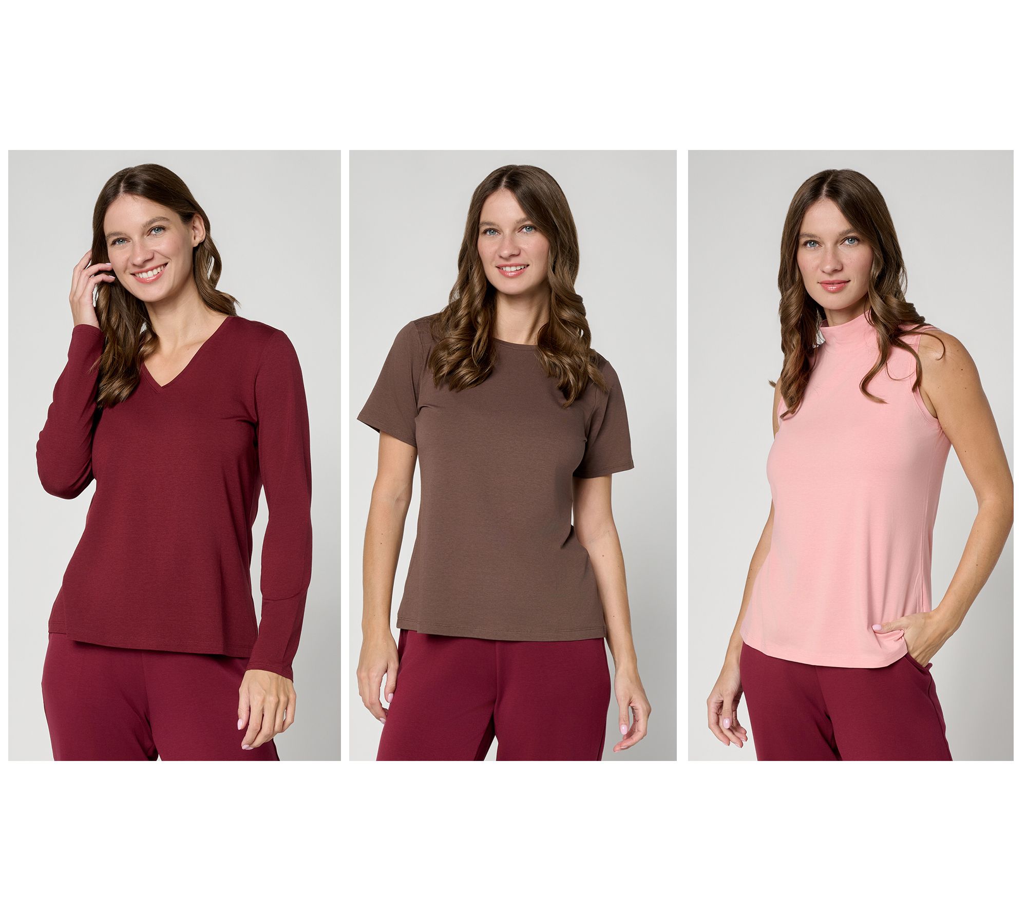 & BASICS Essential 3-Pack Polished Jersey Tops