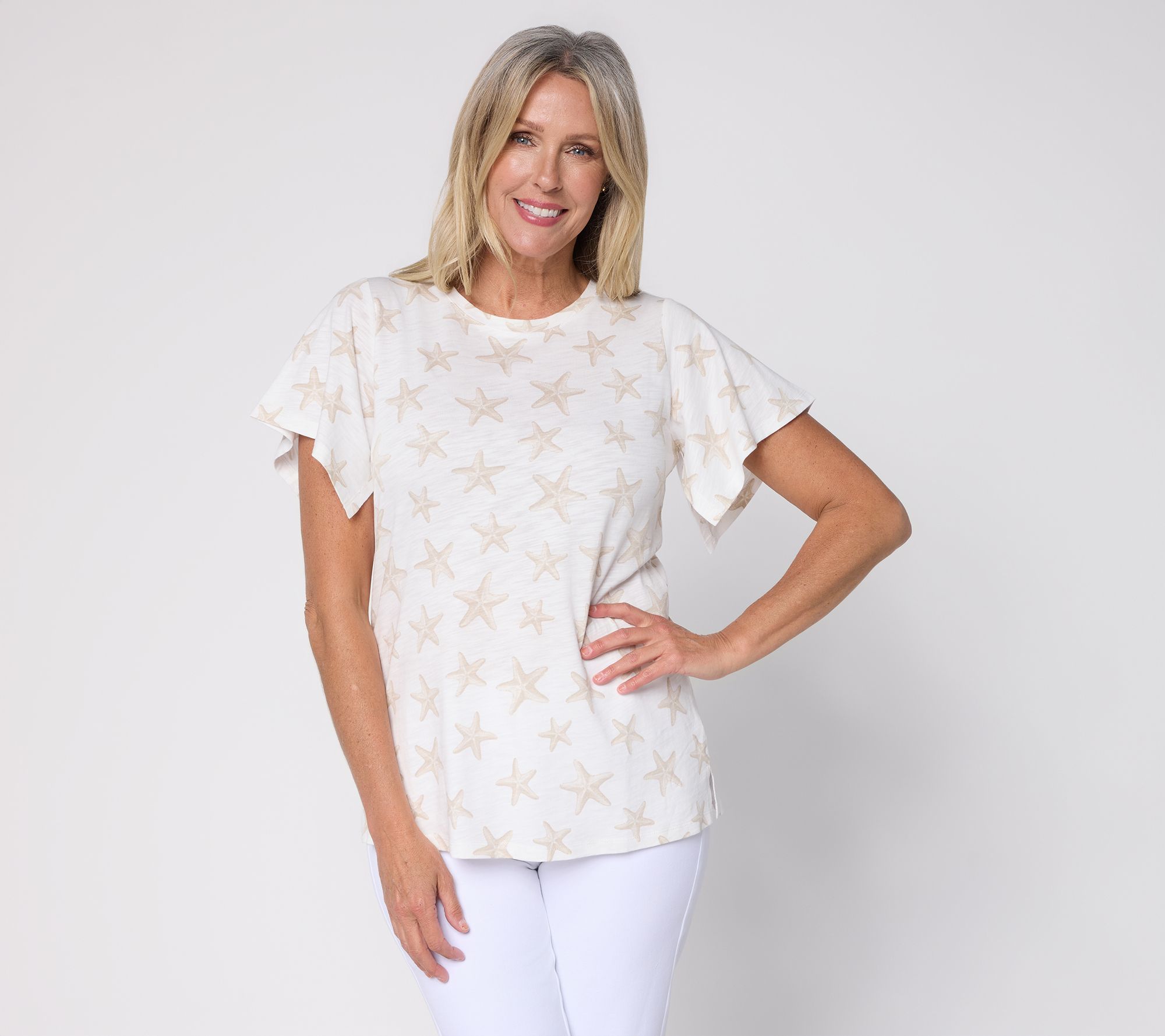 "As Is" Liberty Belles by Kim Gravel Slub Knit Baby I'm a Starfish Top