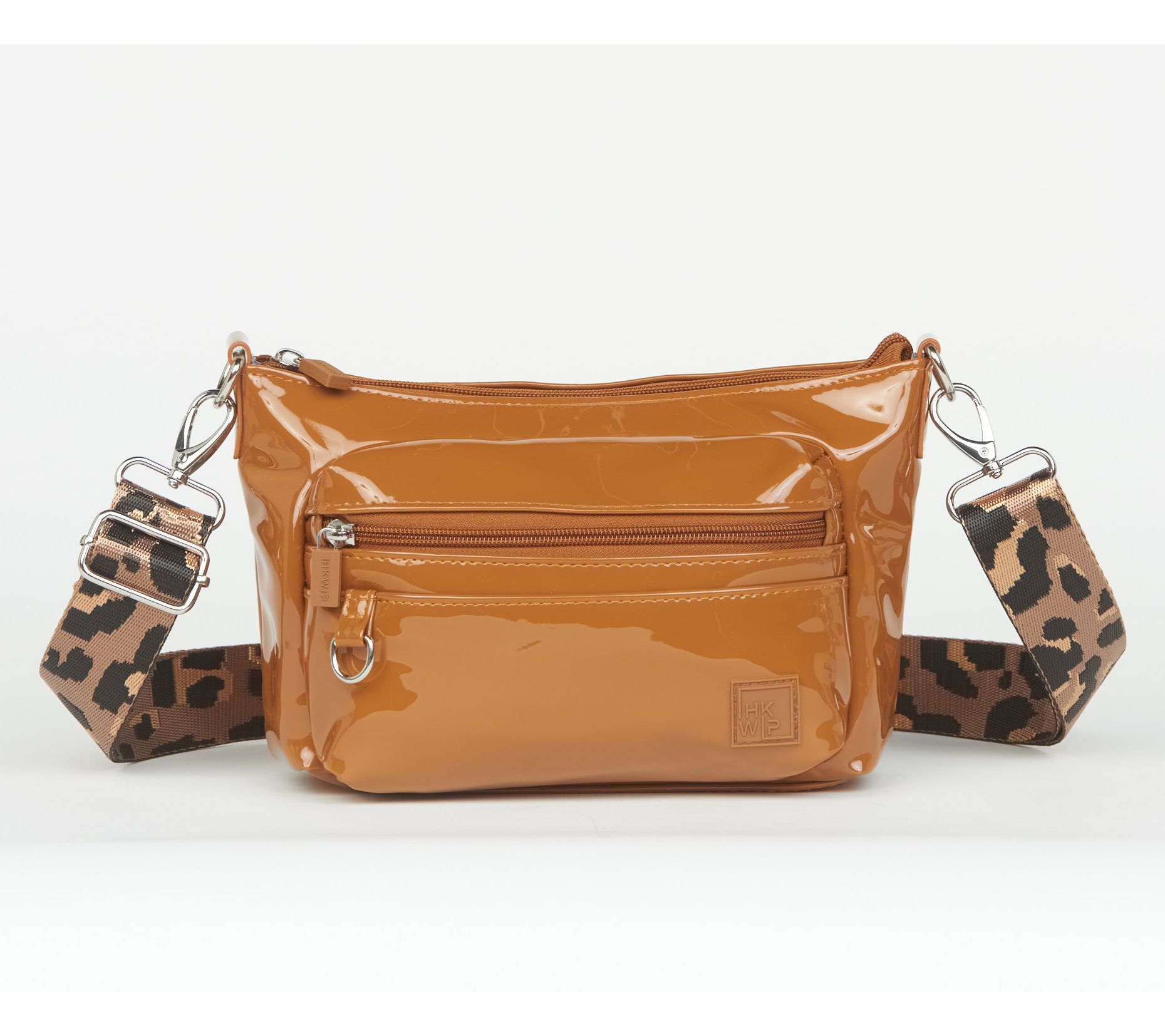 "As Is" IHKWIP The Spot On Crossbody with Leopard Strap