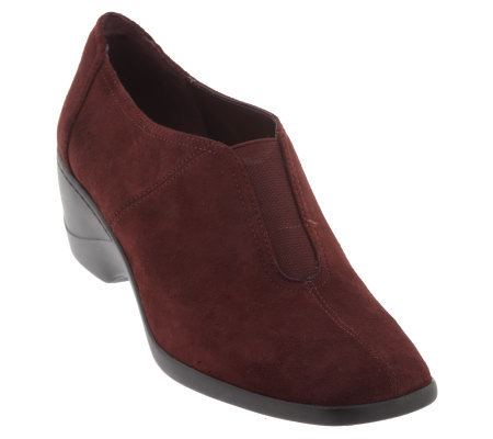 Easy Spirit Suede Slip-on Comfort Shoes w/Center Gore - Page 1 — QVC.com