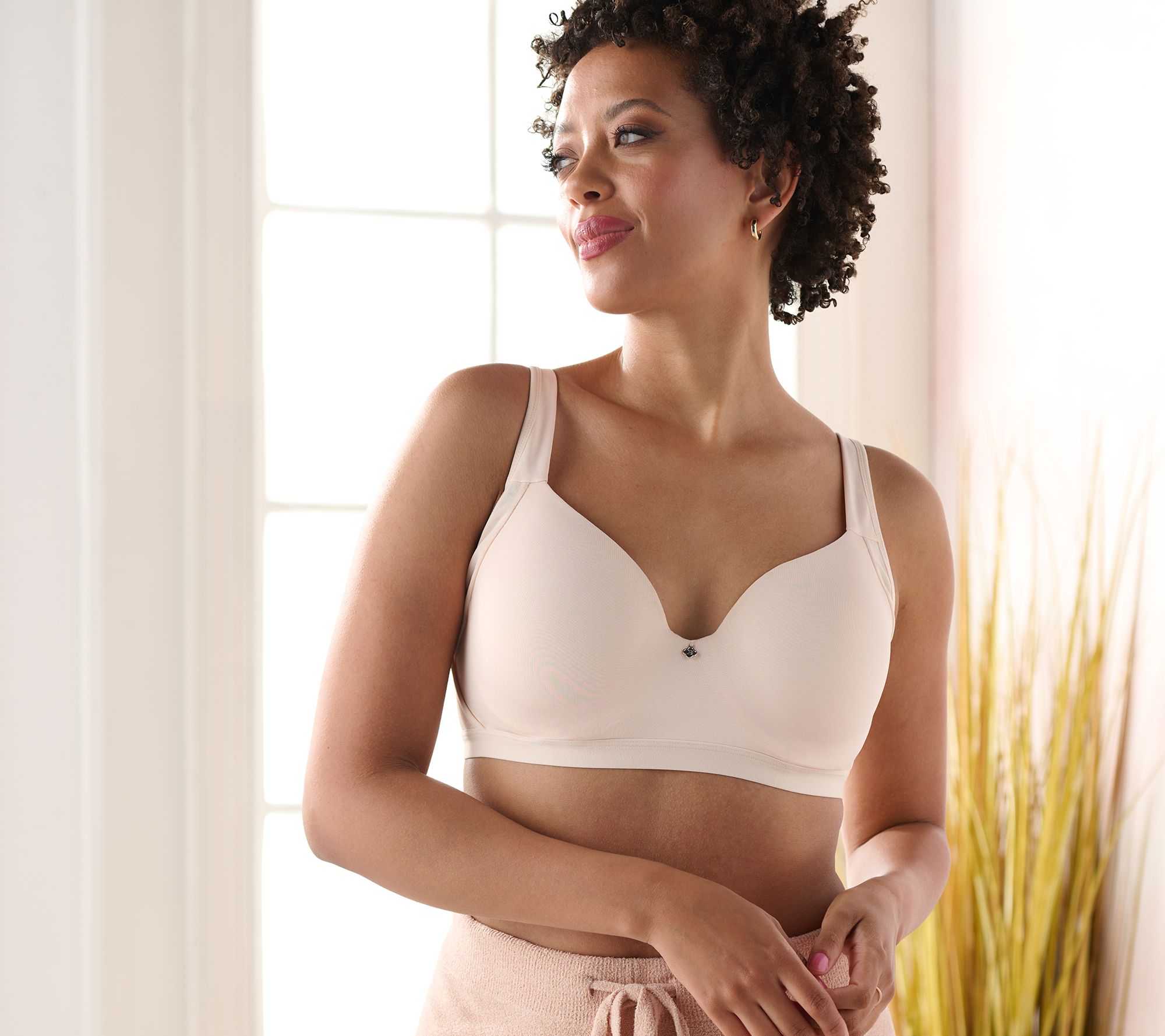 Breezies Natural Embrace Wirefree Bra 42DDD Brown - Ultimate