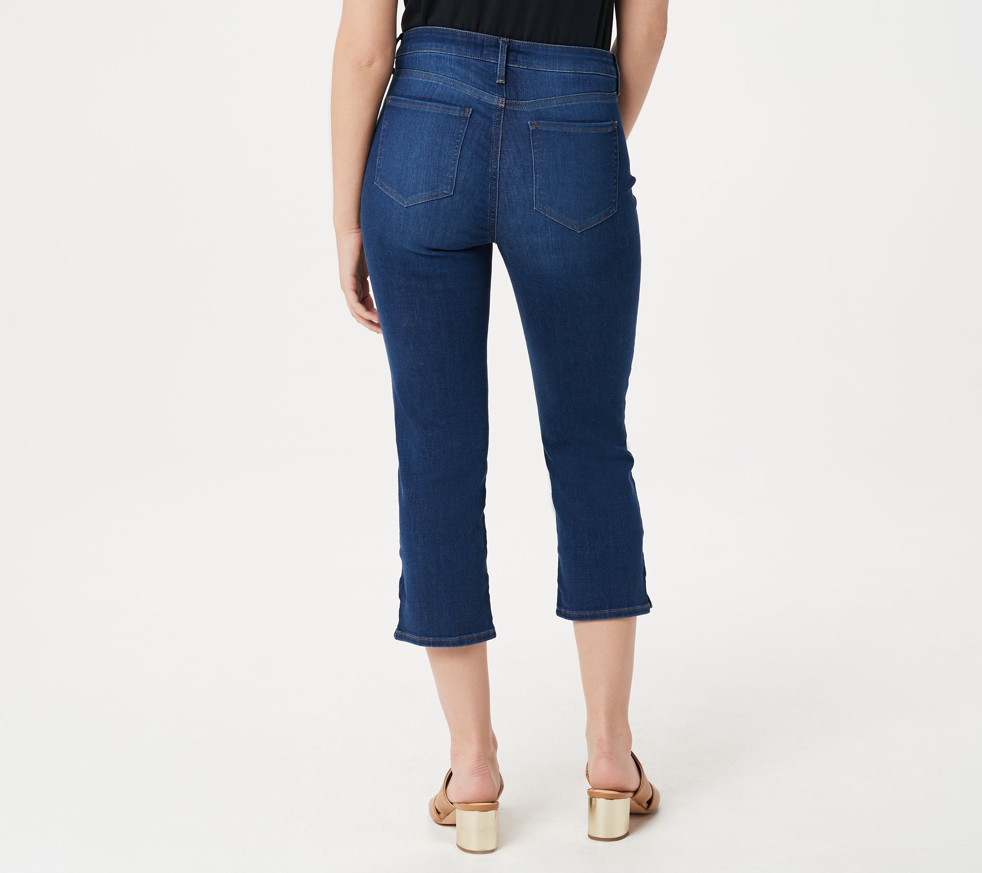 NYDJ Skinny Capri Jeans with Side Slits - Cooper - QVC.com