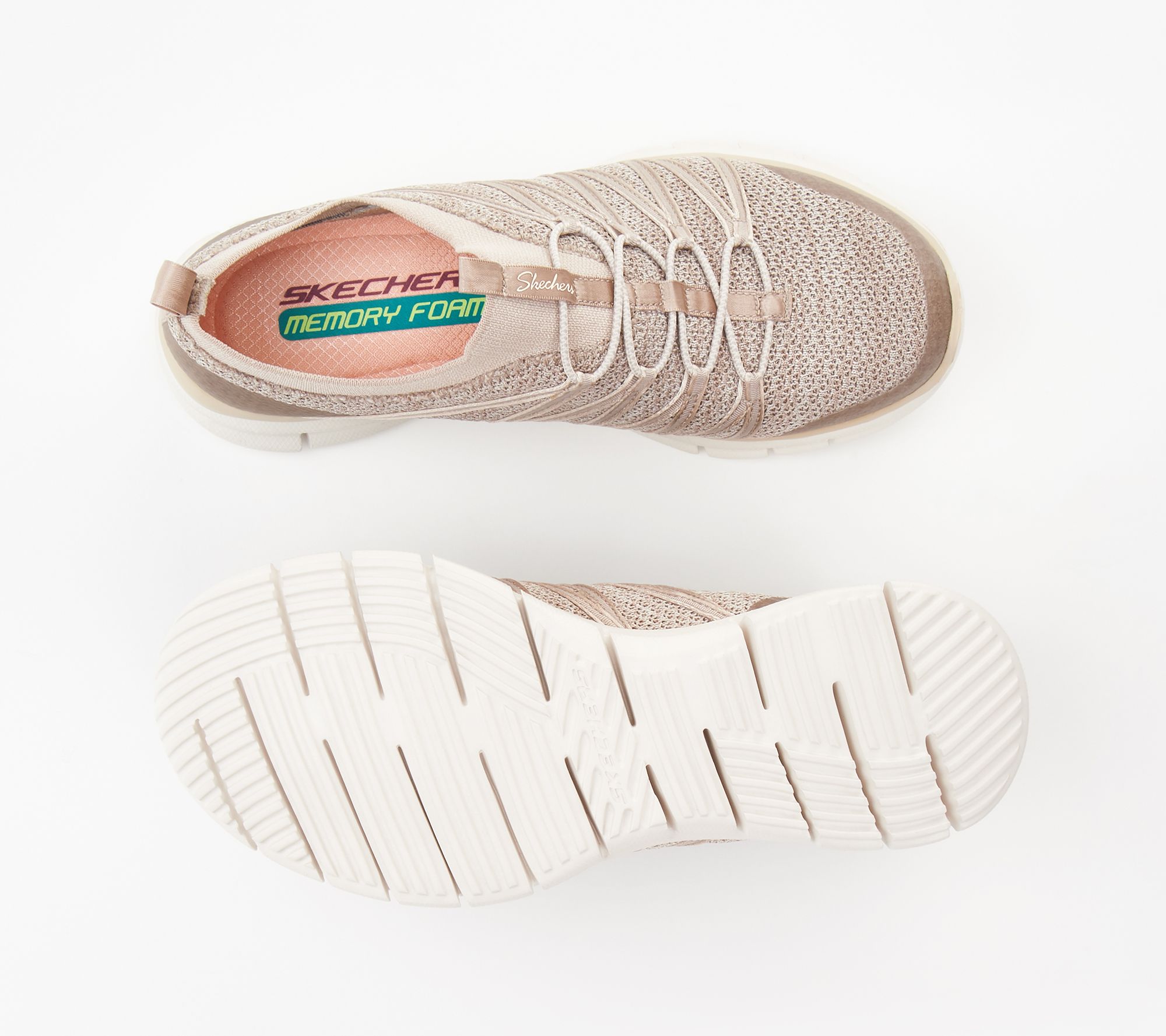 sketchers stretch knit sneakers
