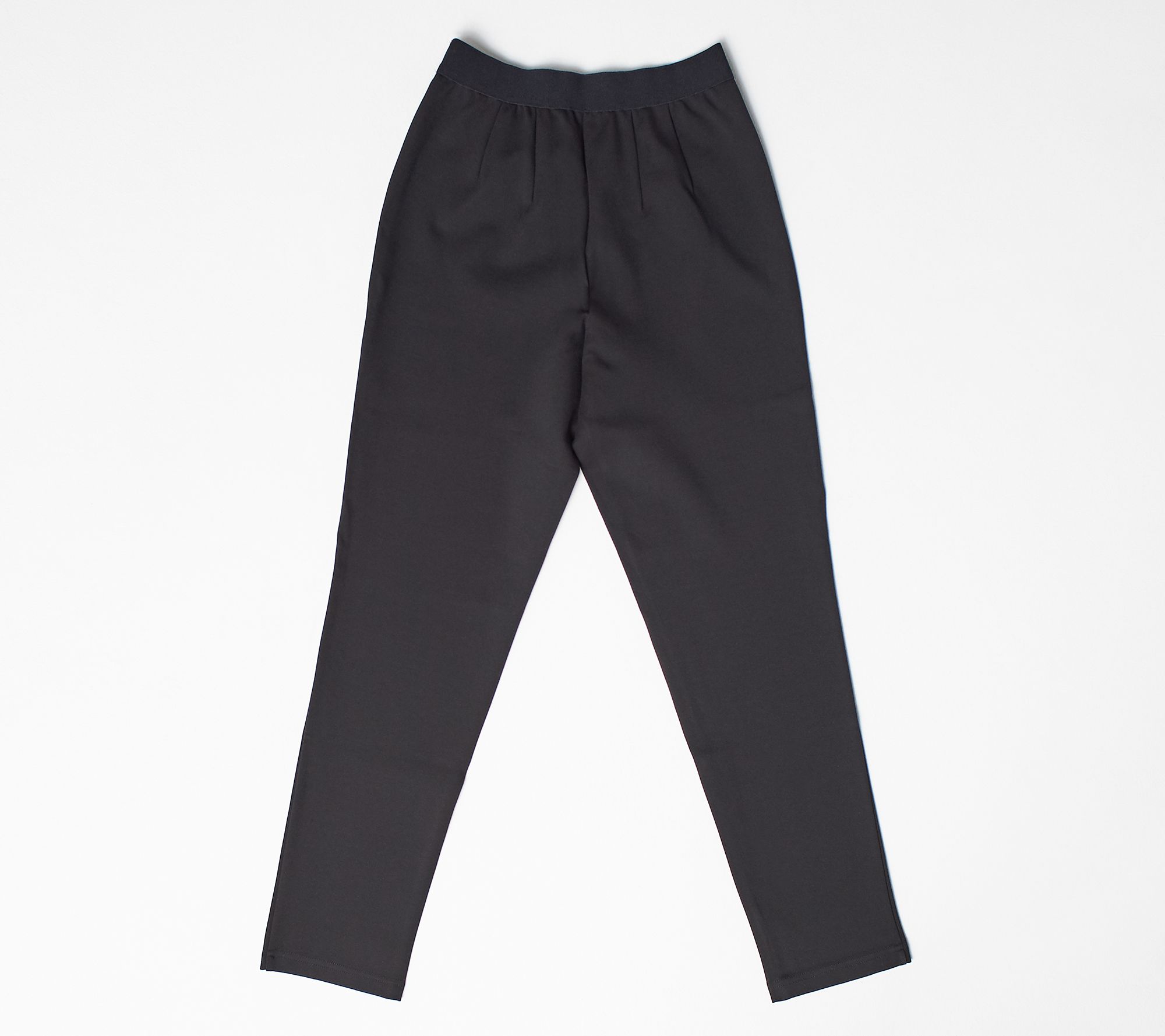 Joan Rivers Petite Signature Knit Ankle Pants w/ Stretch Waist - QVC.com