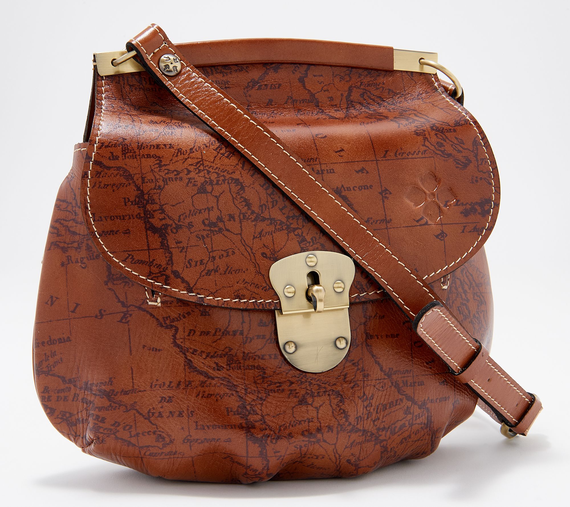 Vintage HANDBAG GALLERY Brown Ostrich Leather Cross Body Shoulder Bag