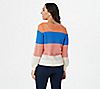 Candace Cameron Bure Stripe Open Stitch Summer Sweater, 1 of 3
