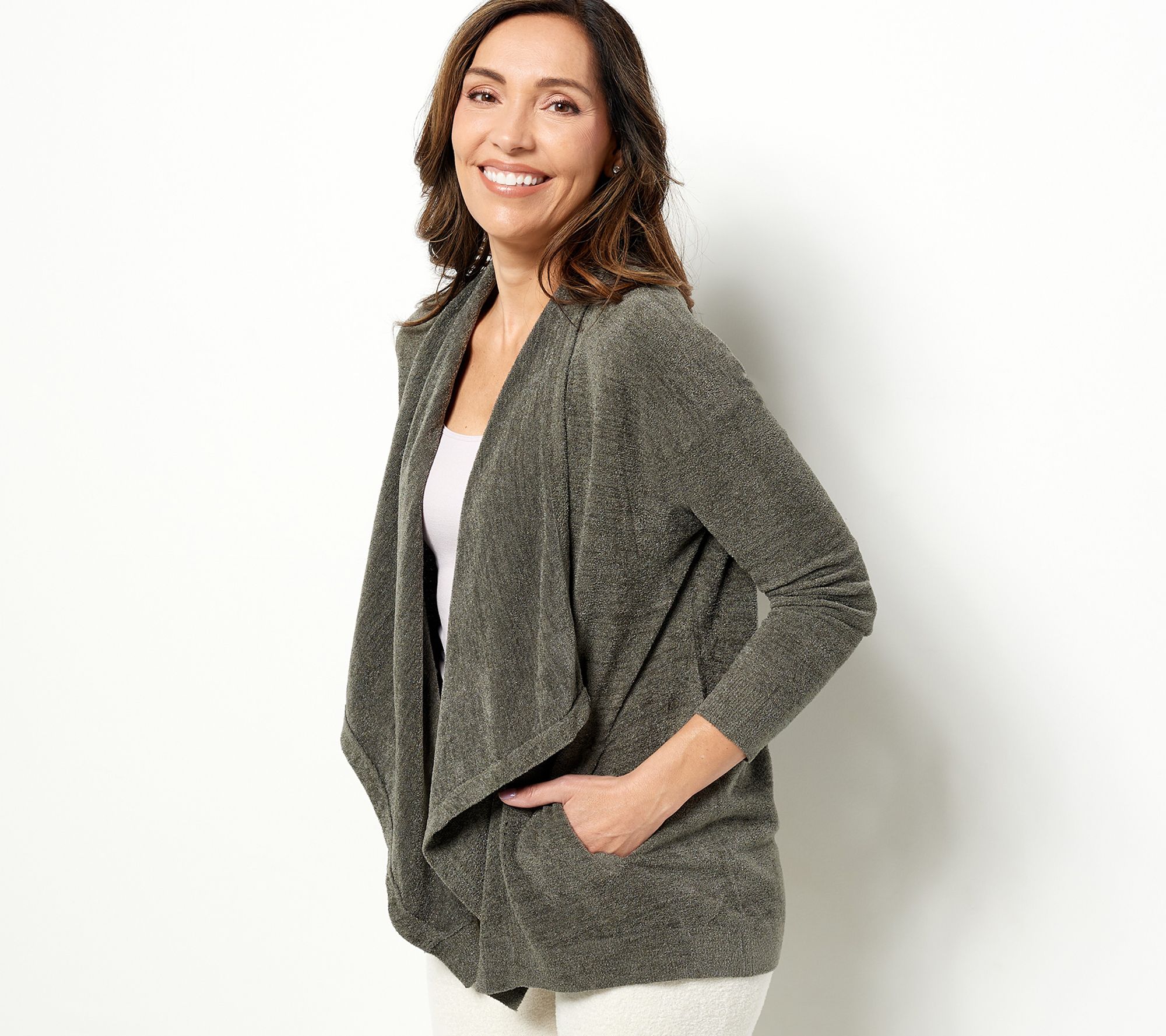 Barefoot Dreams CozyChic Ultra Lite Shawl Pointelle Cardi