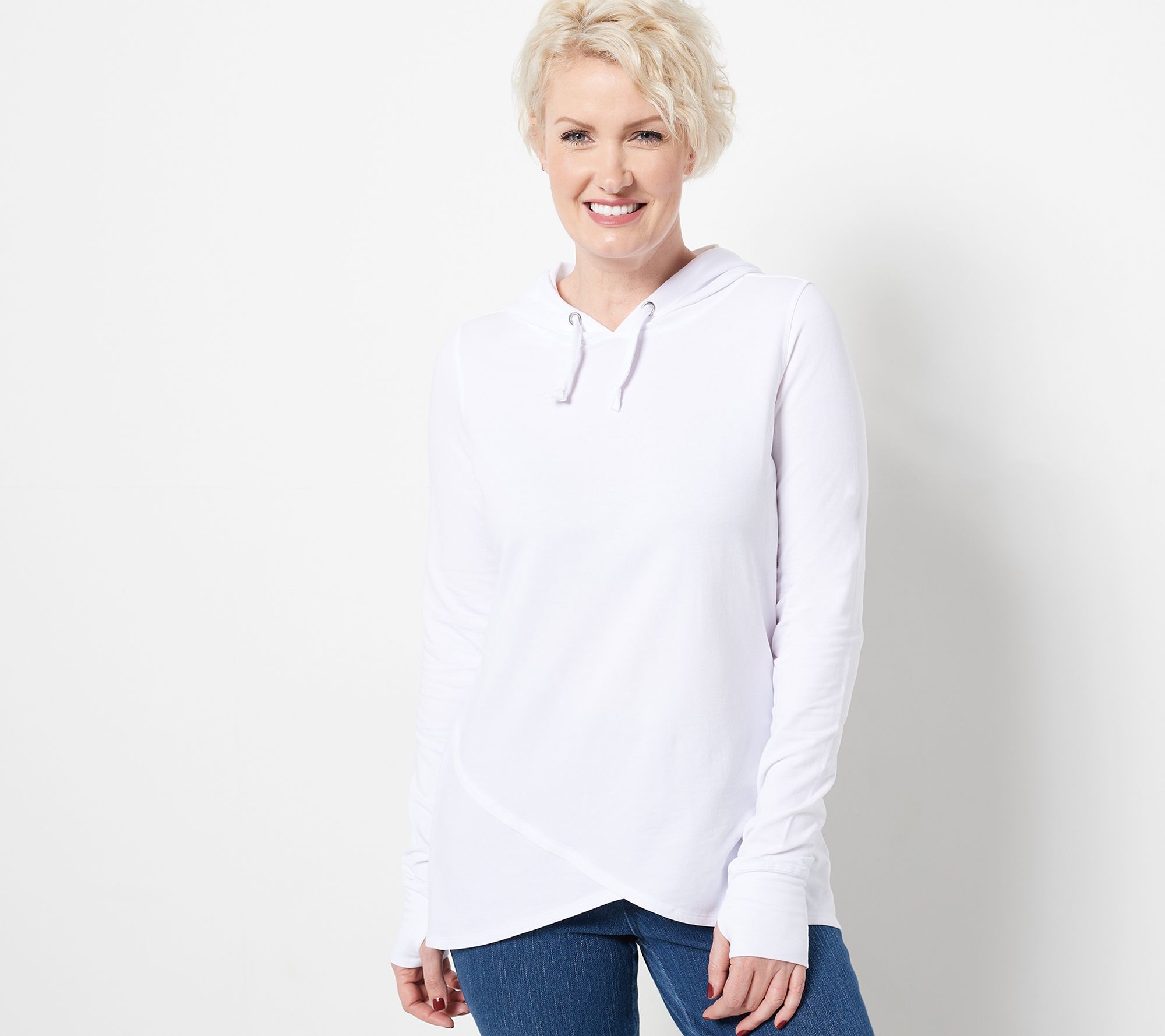 Belle by Kim Gravel French Terry Asymmetric Hoodie