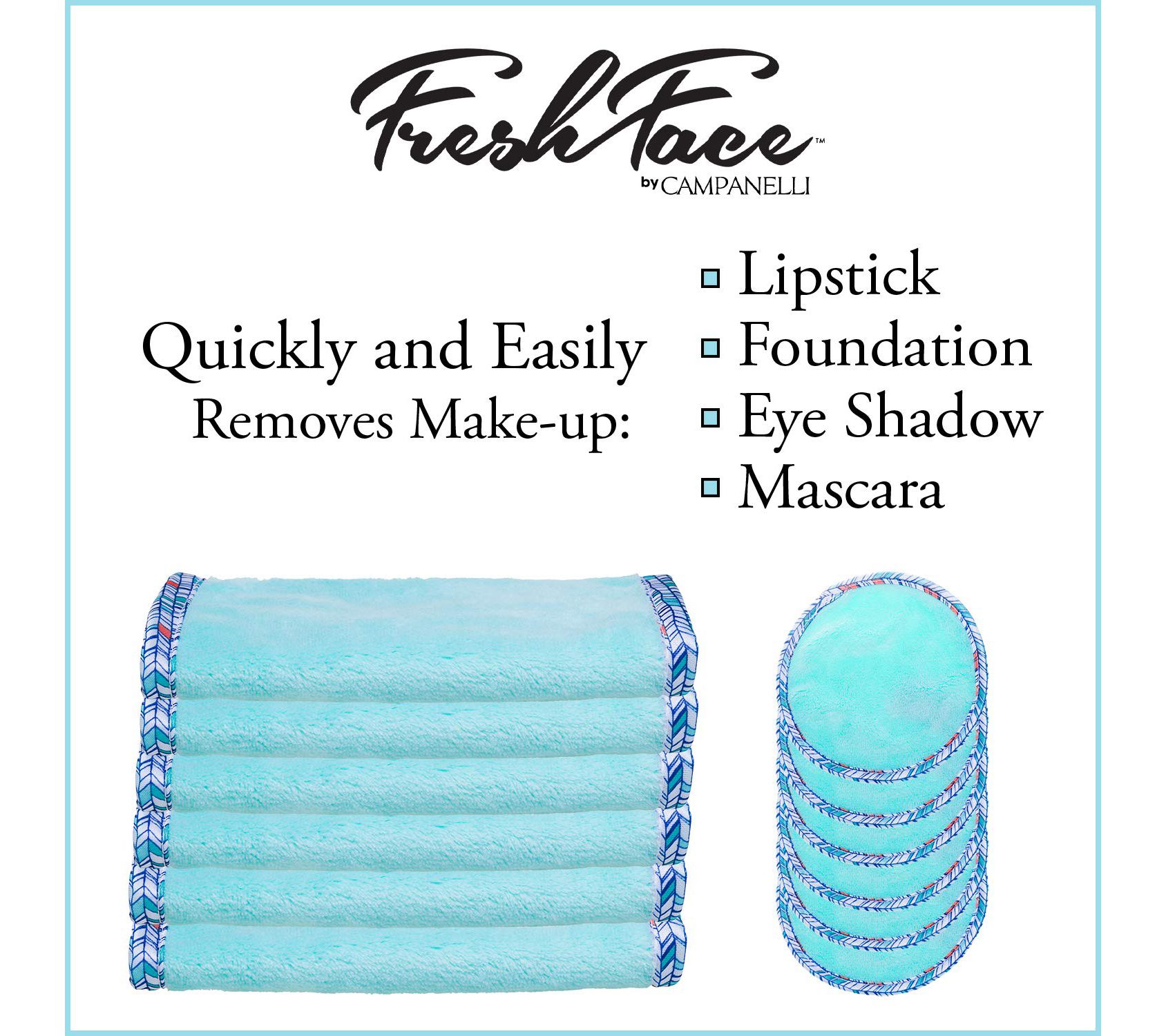 Campanelli FreshFace 12Piece Makeup Removal Towel Set